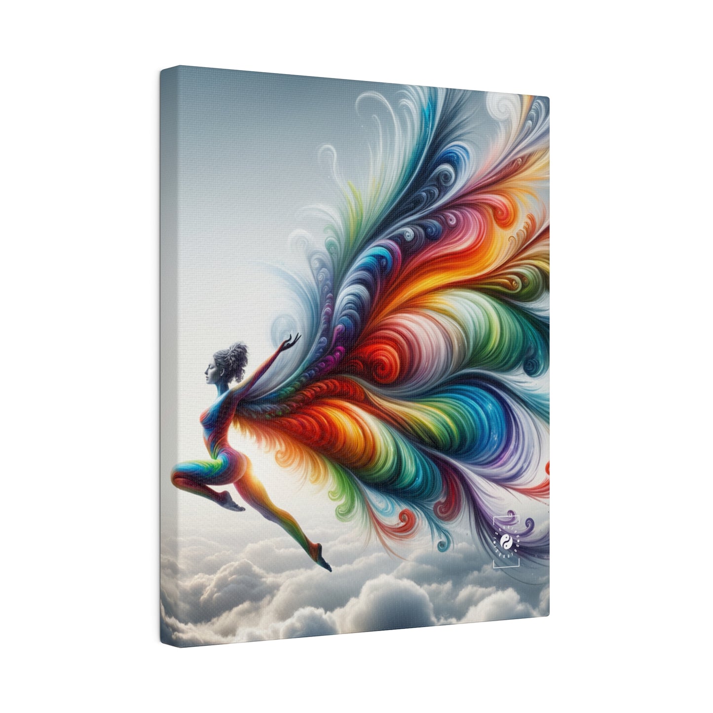 "Yogini's Rainbow Flight" - Art Print Canvas