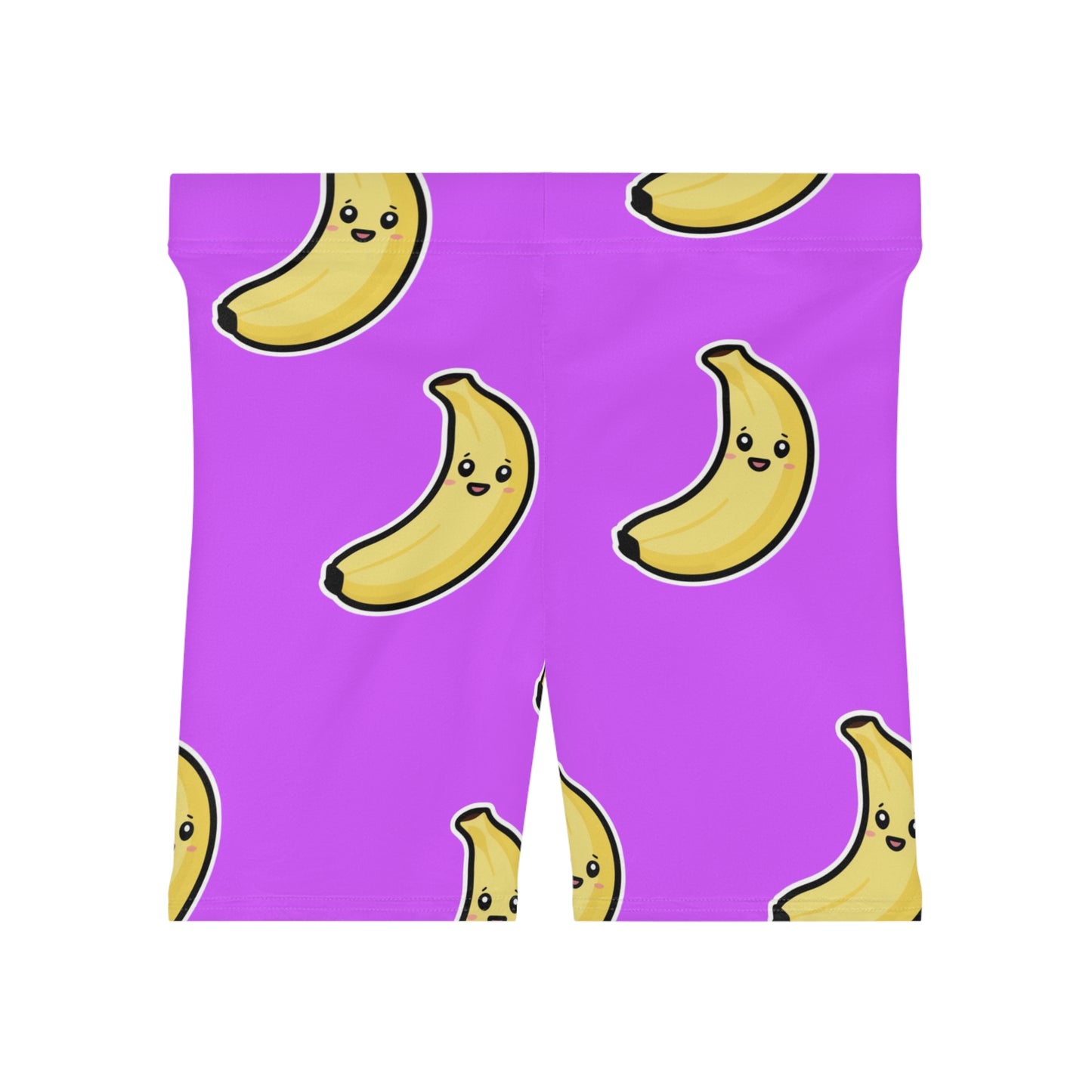 #D65BFF Violet + Banane - Short de yoga chaud