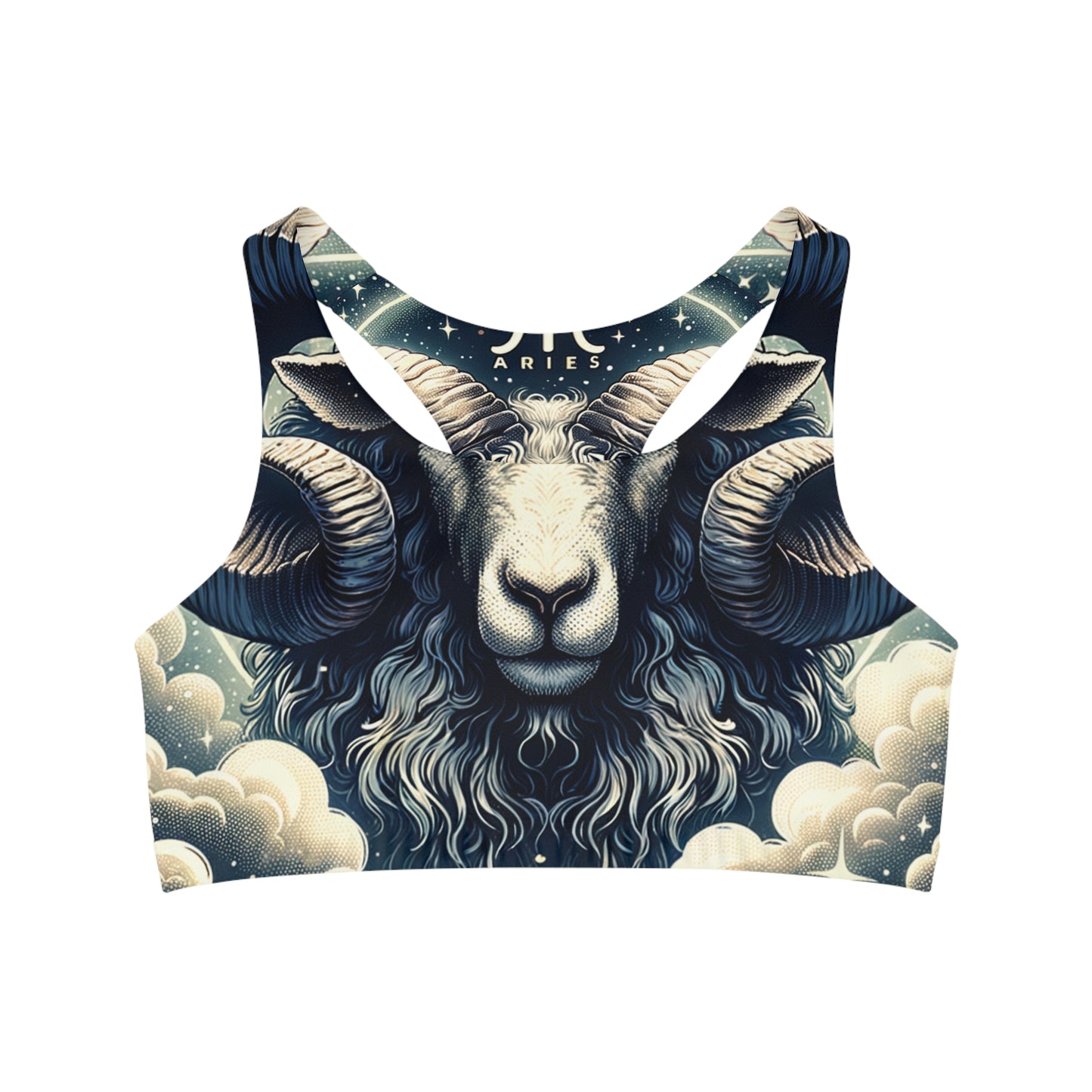 "Celestial Ram Ascendant" - Seamless Sports Bra