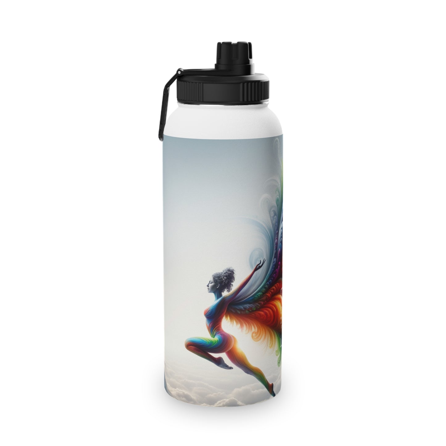 "Yogini's Rainbow Flight" - Sports Water Bottle