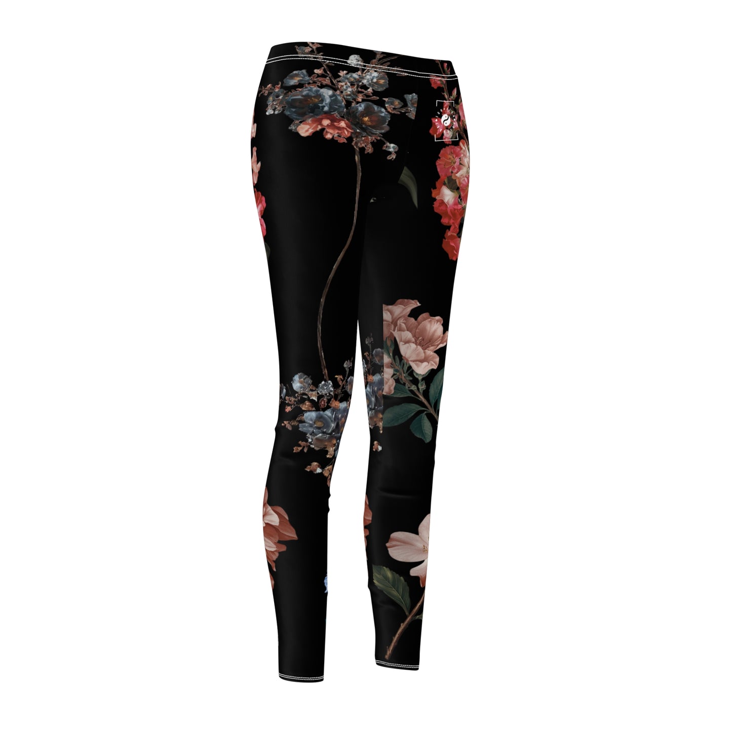 Botanicals on Black - Casual Leggings