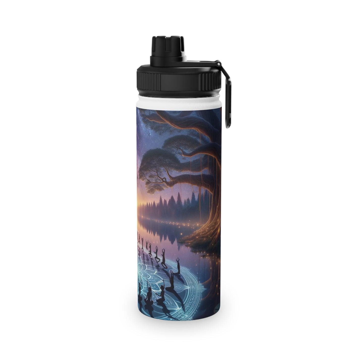 "Celestial Serenity: Mandala's Reflection" - Sports Water Bottle