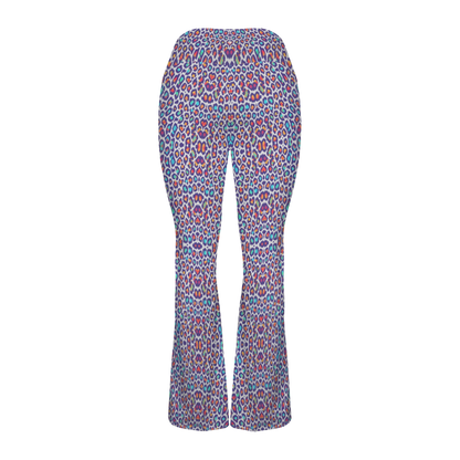Wild Leopards - Cross Waisted Flair Leggings