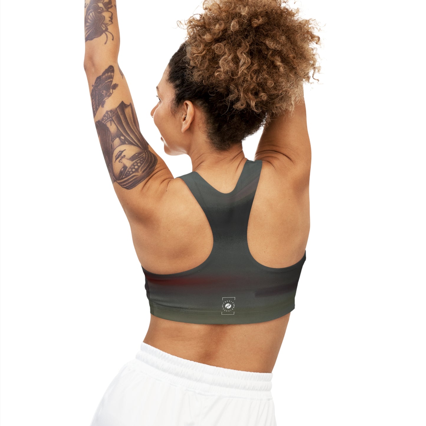 "Shadowed Harmony" - Seamless Sports Bra