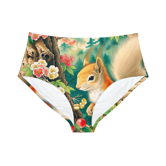 Squirrel's Serenity  - High Waisted Bikini Bottom
