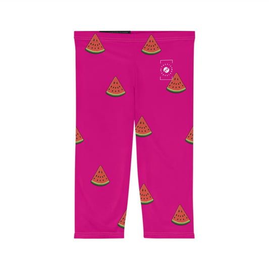 #DF0086 Pink + Watermelon - Capri Shorts