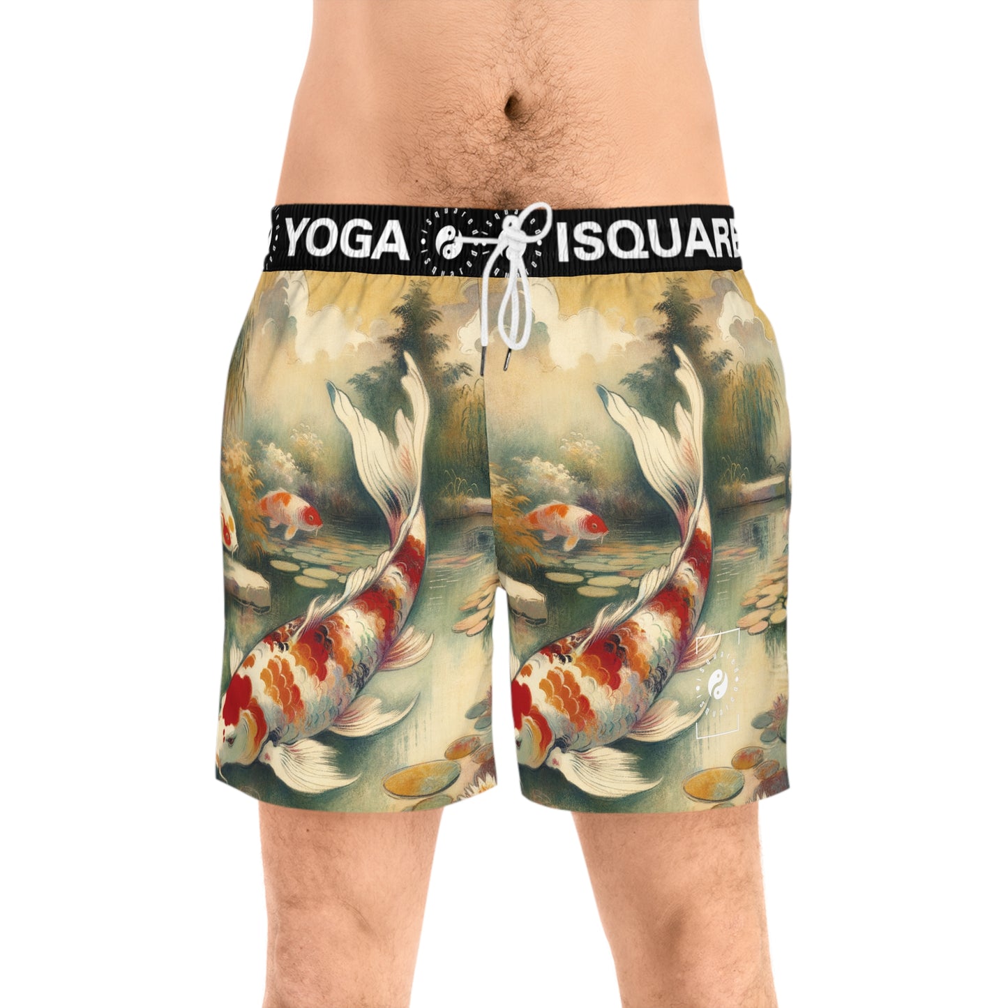 Koi Lily Pond - Swim Shorts (Mid-Length) for Men