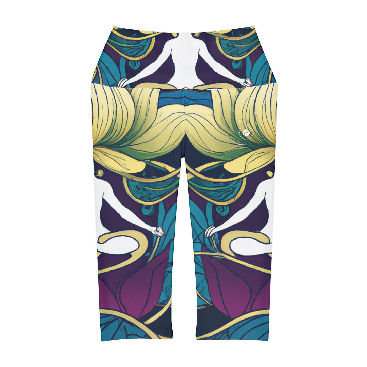 "Lotus Serenity Dance" - High Waisted Capri Leggings