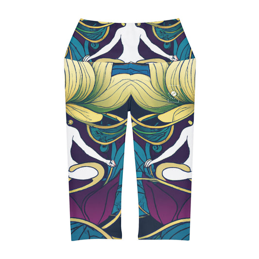 "Lotus Serenity Dance" - High Waisted Capri Leggings