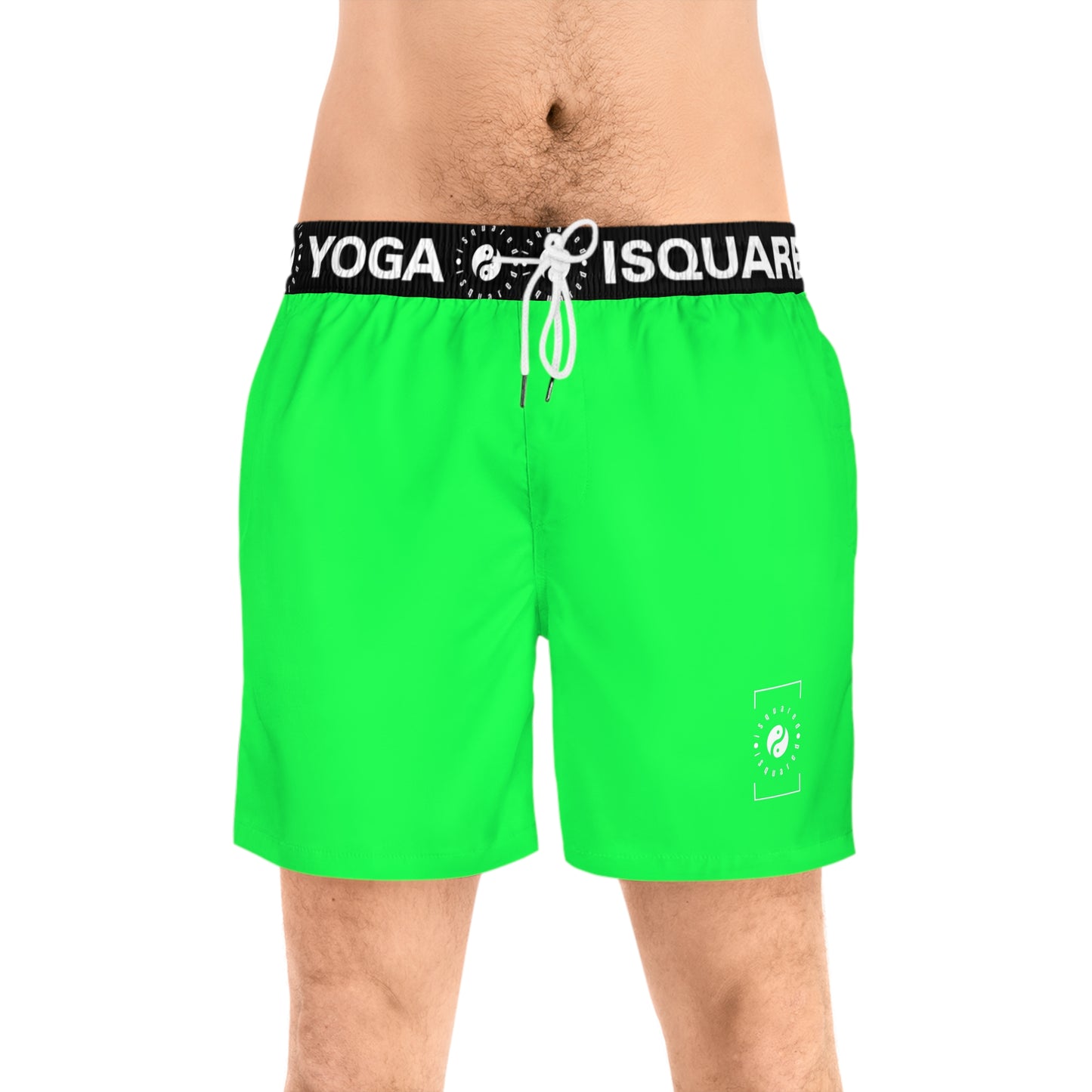 #0FFF50 Neon Green - Swim Shorts (Mid-Length) for Men