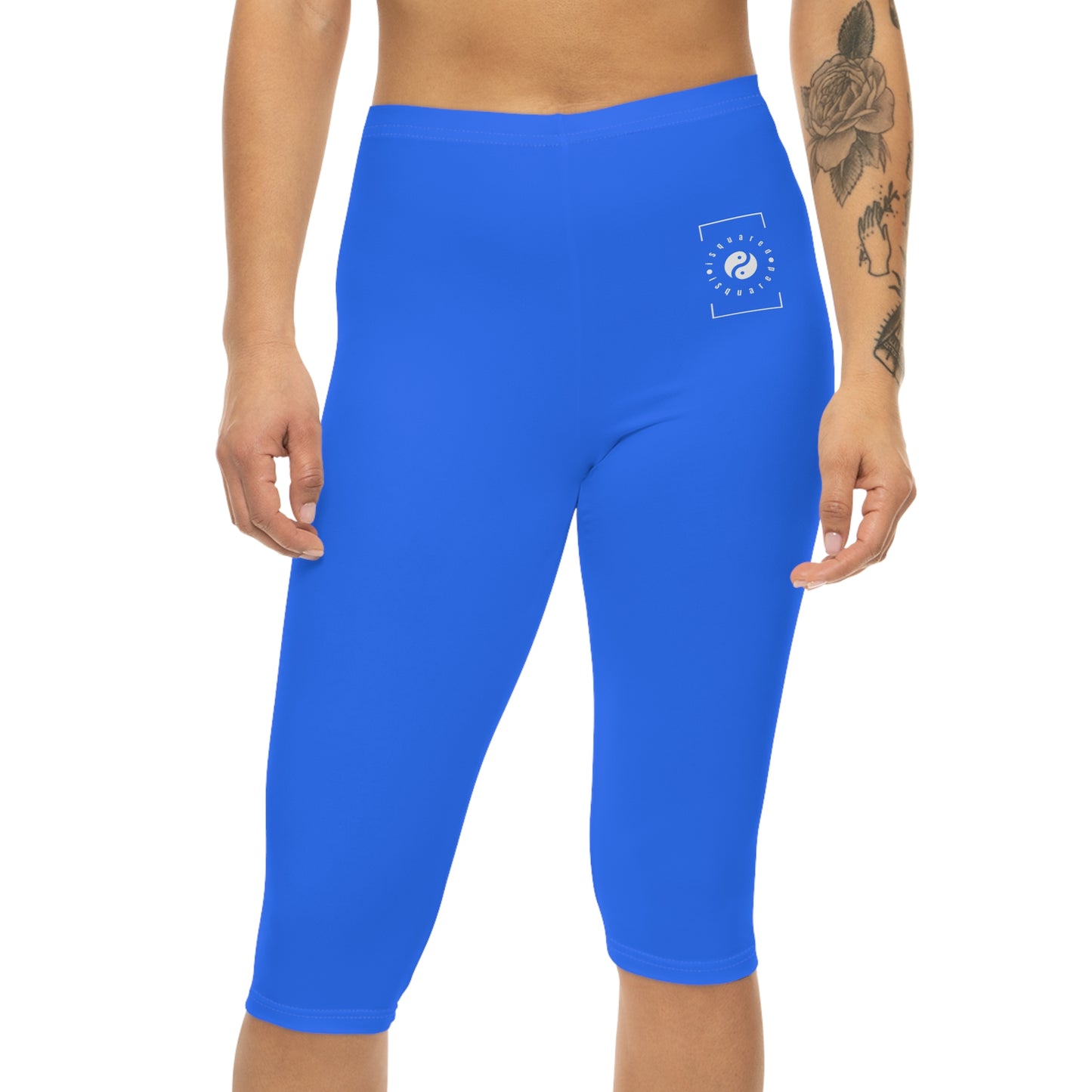 #2C75FF Electric Blue - Capri Shorts