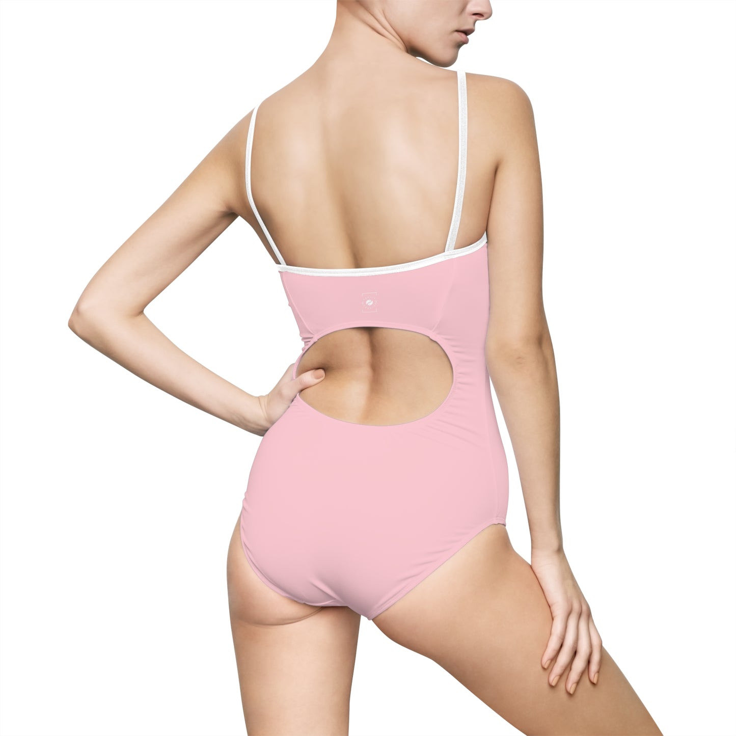 FFCCD4 Light Pink - Openback Swimsuit
