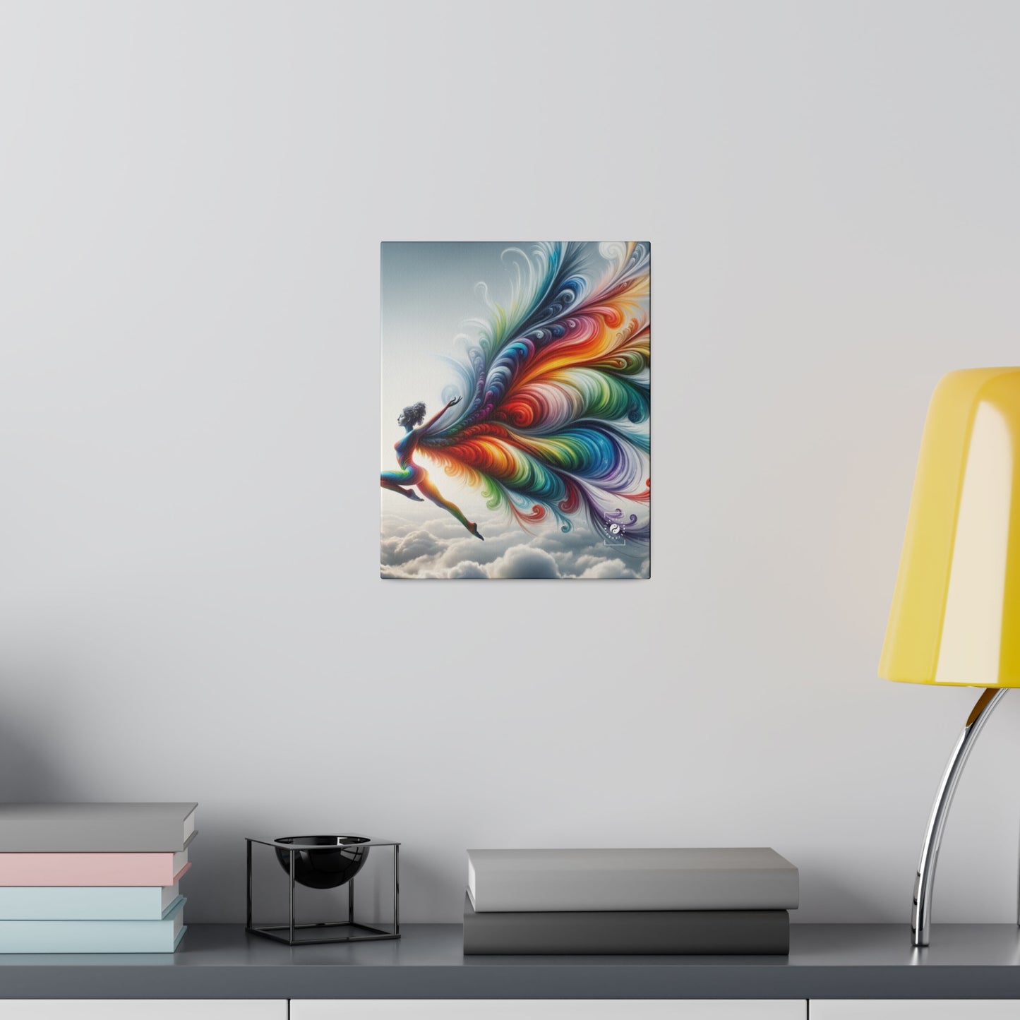 "Yogini's Rainbow Flight" - Art Print Canvas