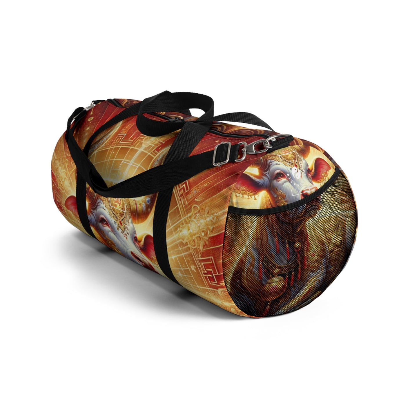 "Golden Euphoria: A Dance of the Divine Bovine" - Duffle Bag