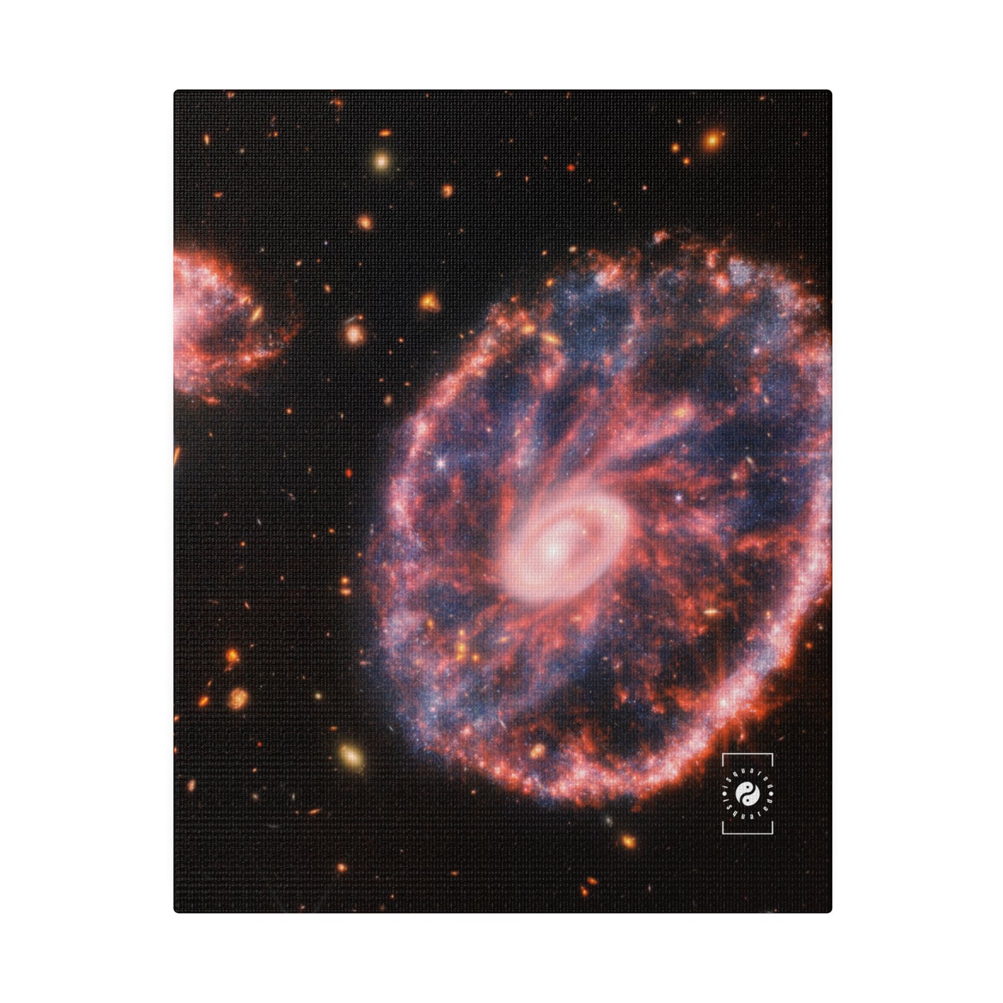 Cartwheel Galaxy (NIRCam and MIRI Composite Image) - Art Print Canvas