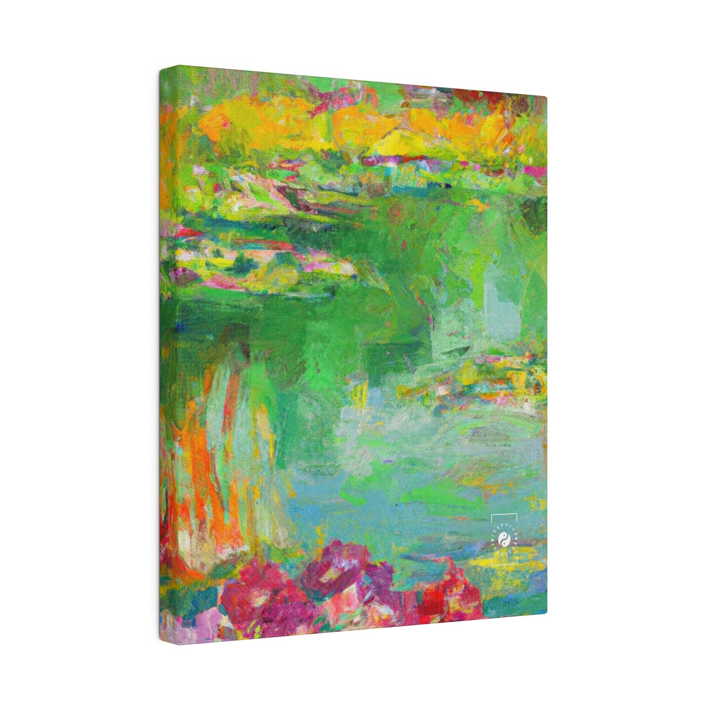 "Lily Aquarelle: Dusk Reflections" - Art Print Canvas