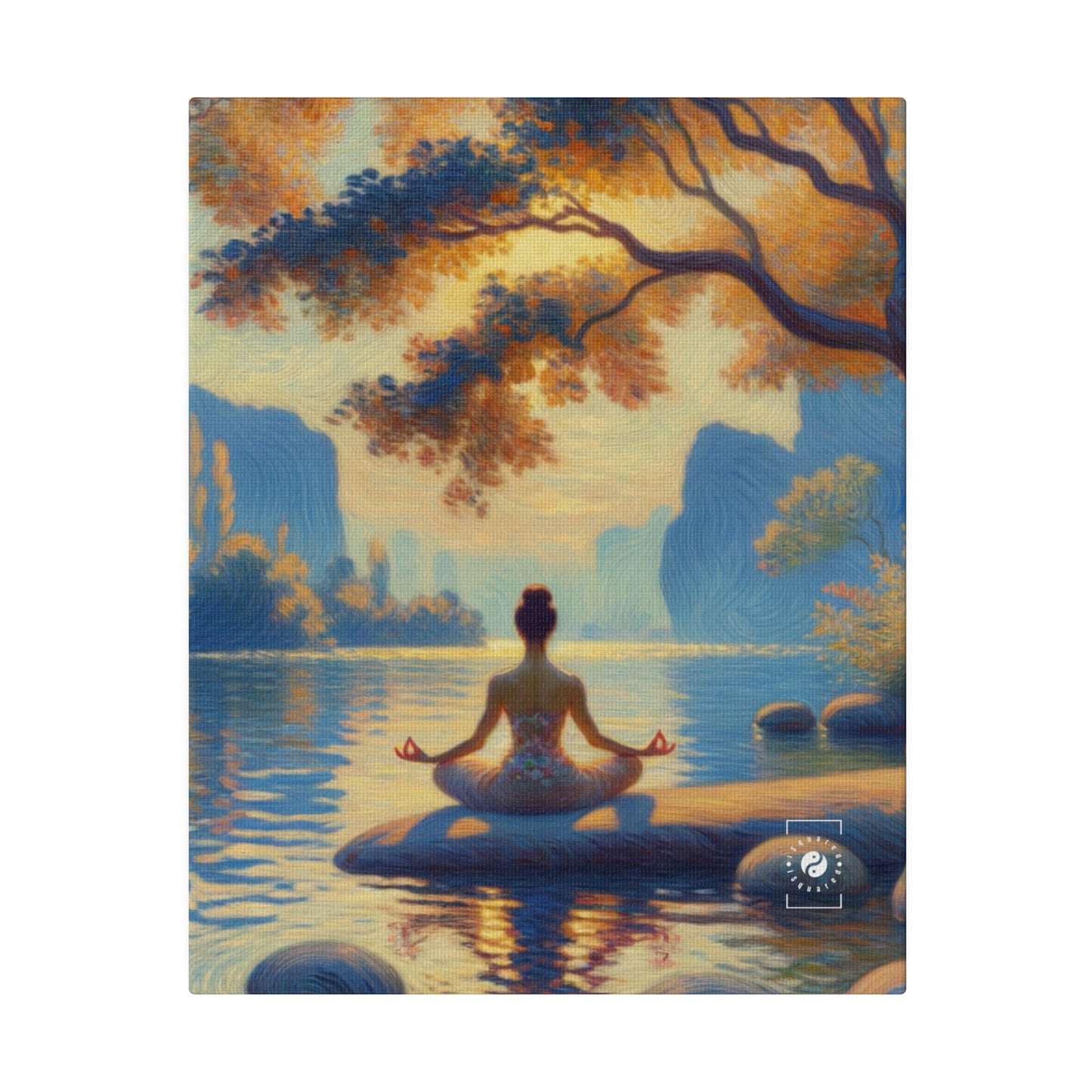 "Zen Blossom Alignment" - Art Print Canvas