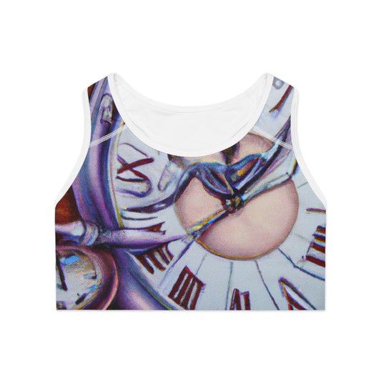 "Chrono Illusionist's Liquid Riddle" - High Performance Sports Bra