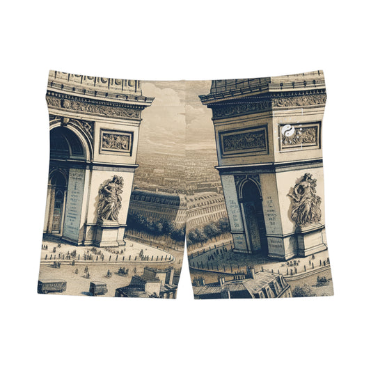 "Majesty of the Arc: A Napoleon Era Portrait" - Mini Hot Yoga Short