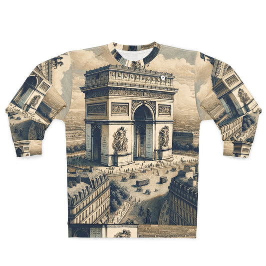 "Majesty of the Arc: A Napoleon Era Portrait" - Unisex Sweatshirt