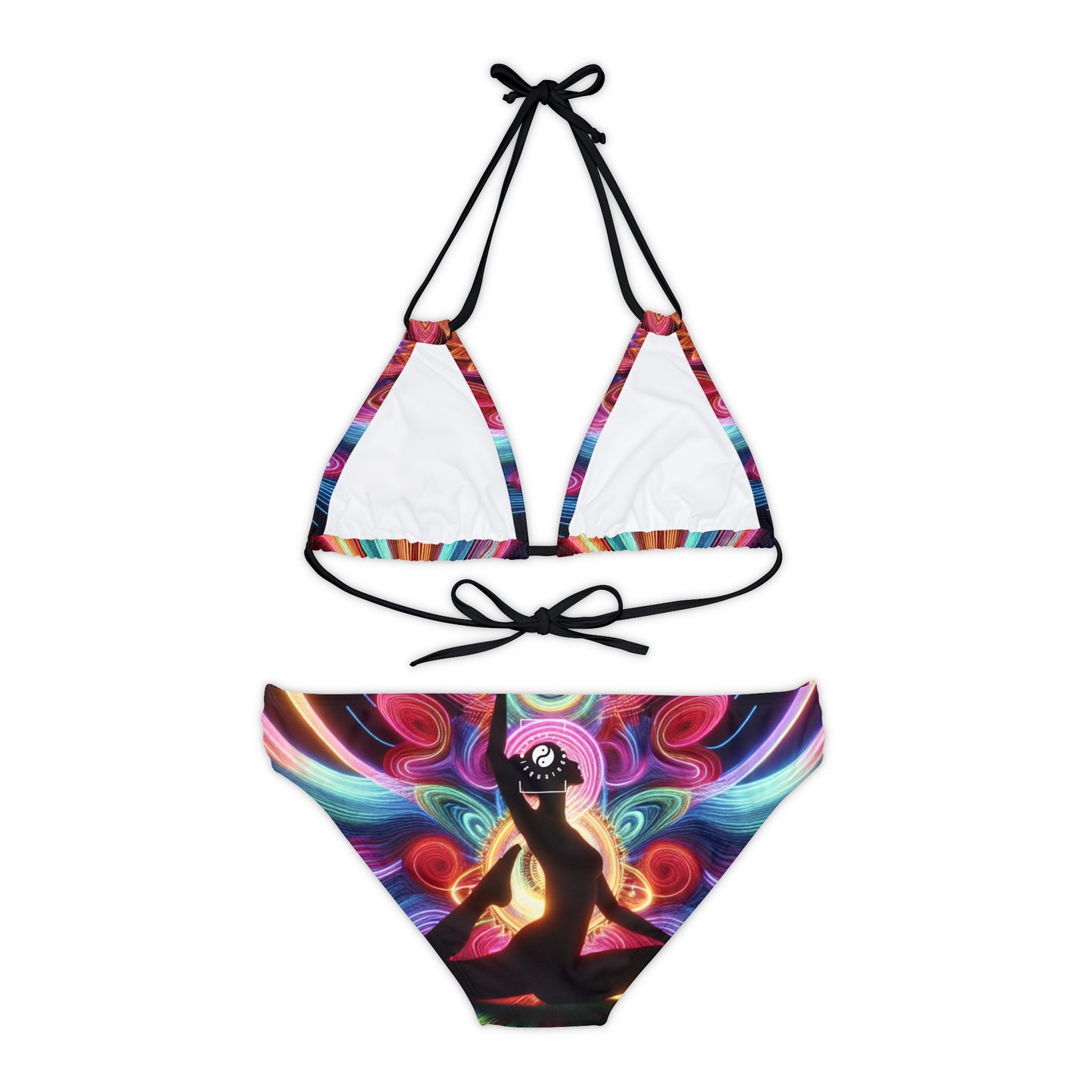 "Neon Zenith: Chromatic Balance" - Lace-up Bikini Set