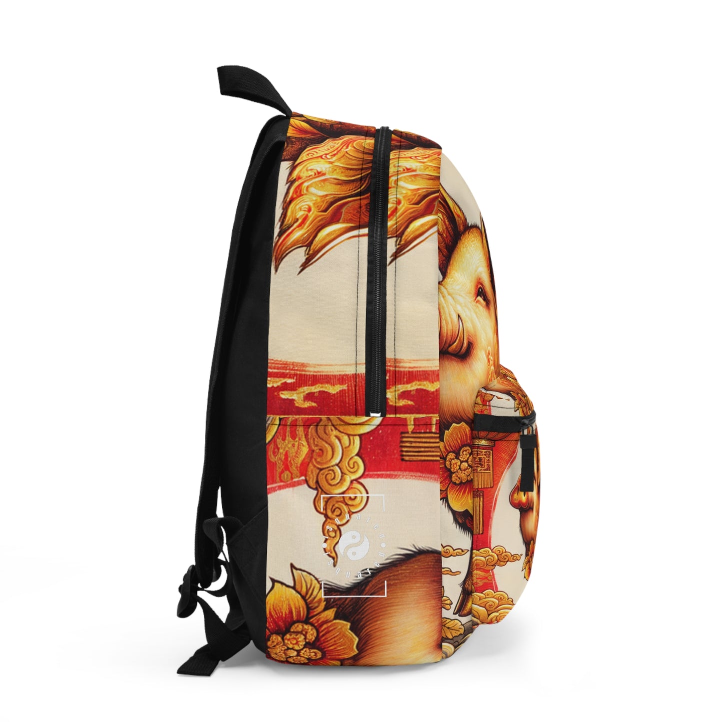 "Golden Prosperity: The Divine Boar Celebration" - Backpack