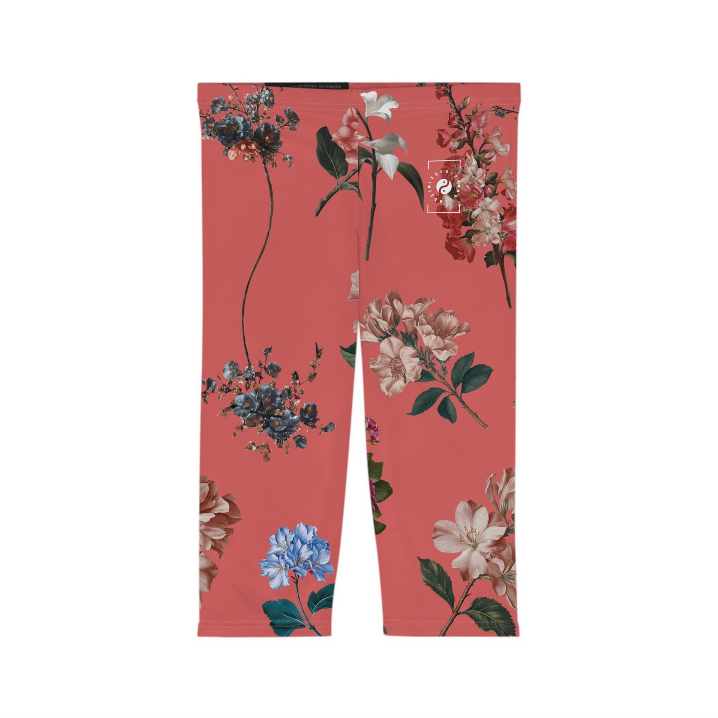 Botanicals on Coral - Capri Shorts