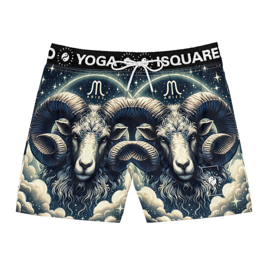 "Celestial Ram Ascendant" - Swim Shorts (Mid-Length) for Men