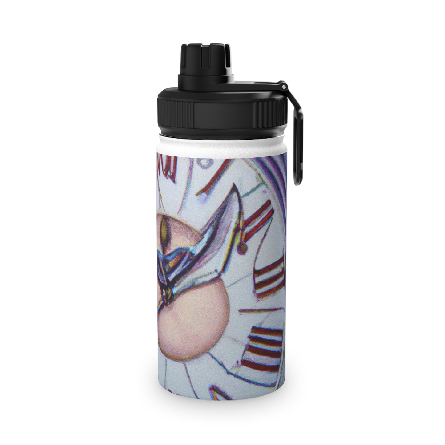 "Chrono Illusionist's Liquid Riddle" - Sports Water Bottle