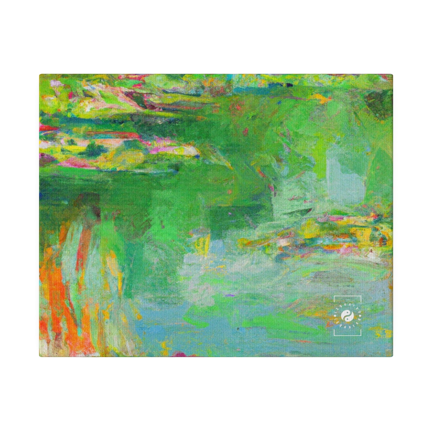 "Lily Aquarelle: Dusk Reflections" - Art Print Canvas