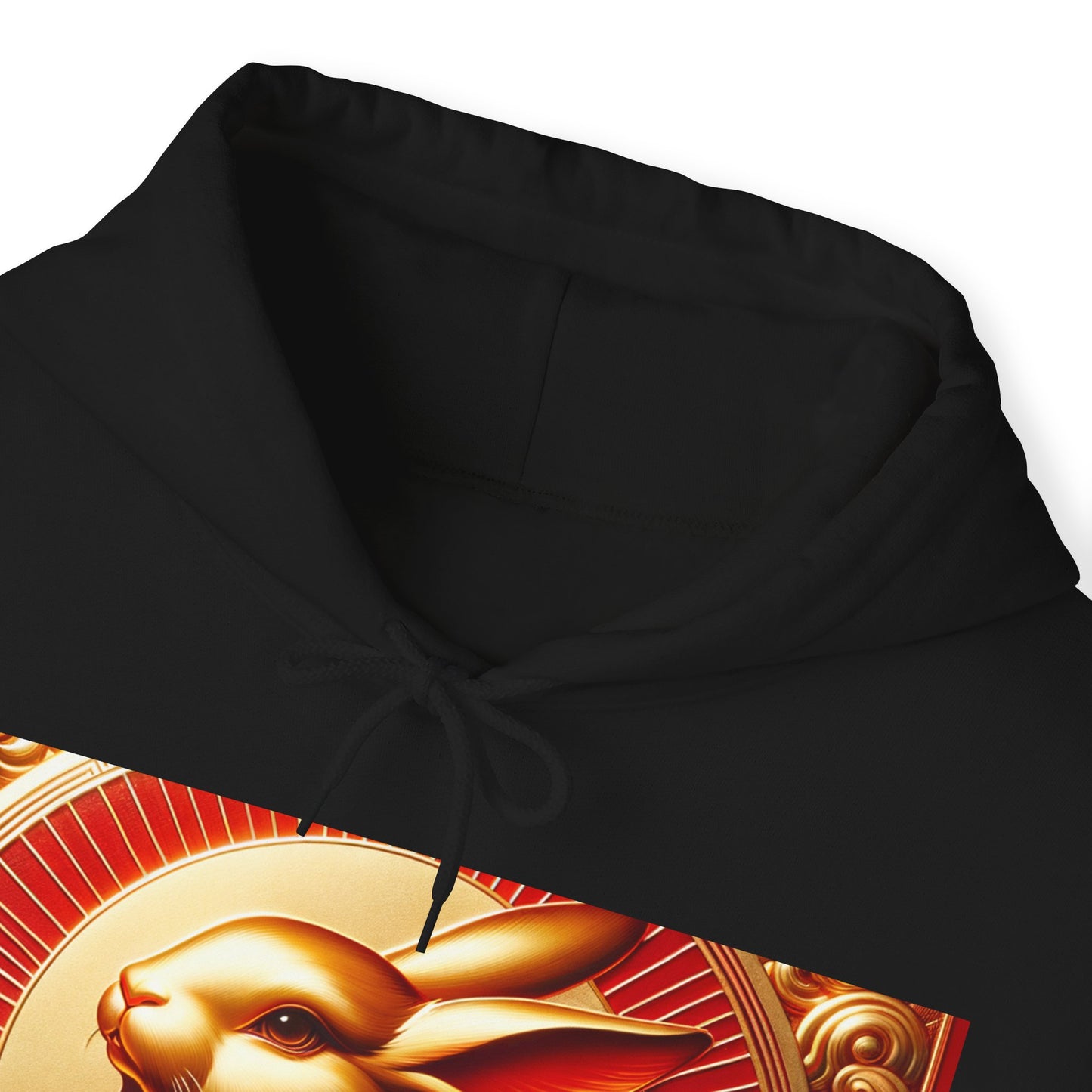 "Golden Blessings: Lunar Rabbit's Resplendence" - Hoodie