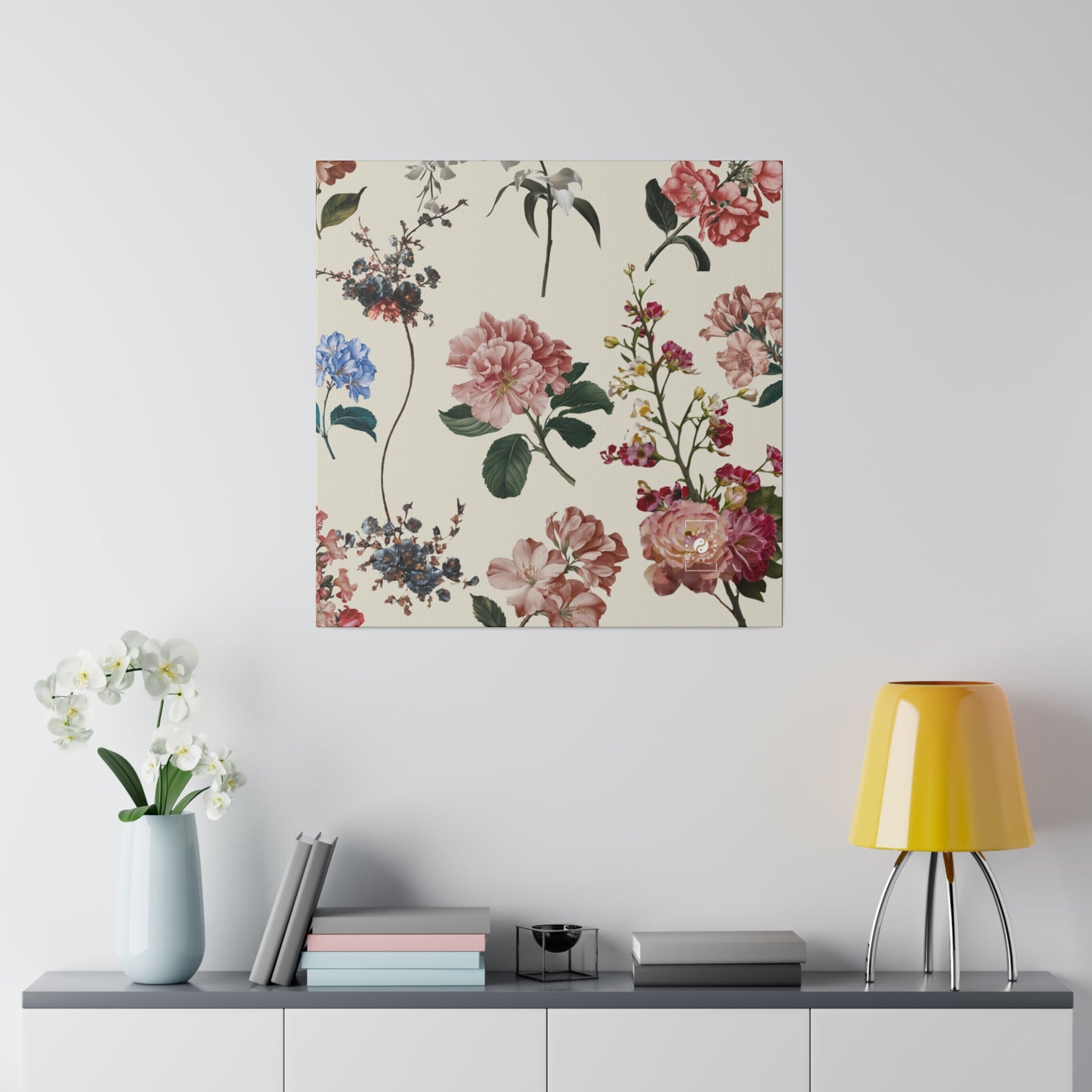 Botanicals on Beige - Art Print Canvas