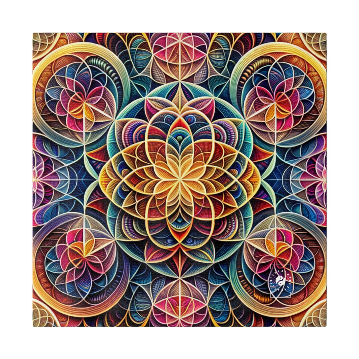 "Sacred Symmetry: Infinite Radiance of Love" - Art Print Canvas