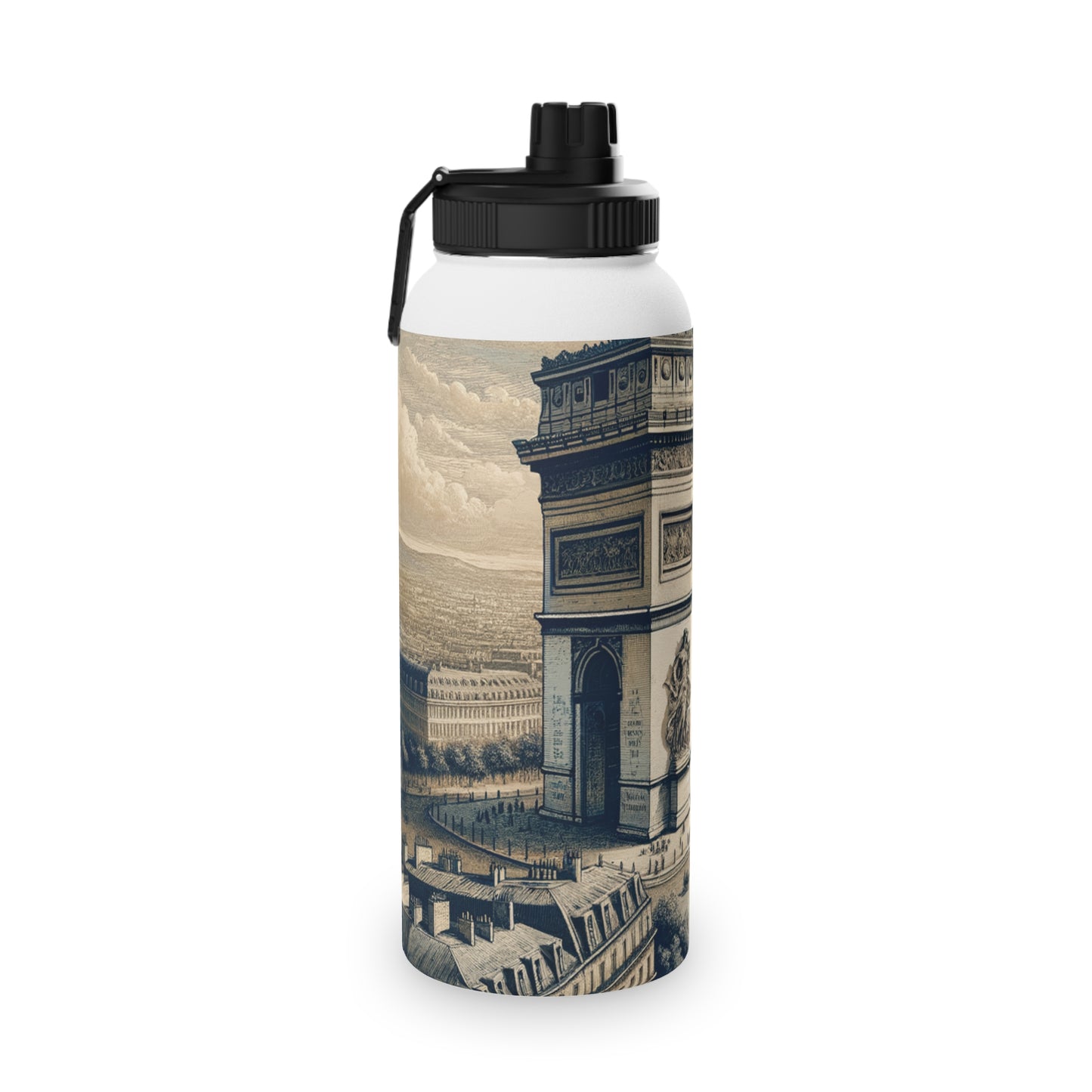 "Majesty of the Arc: A Napoleon Era Portrait" - Sports Water Bottle