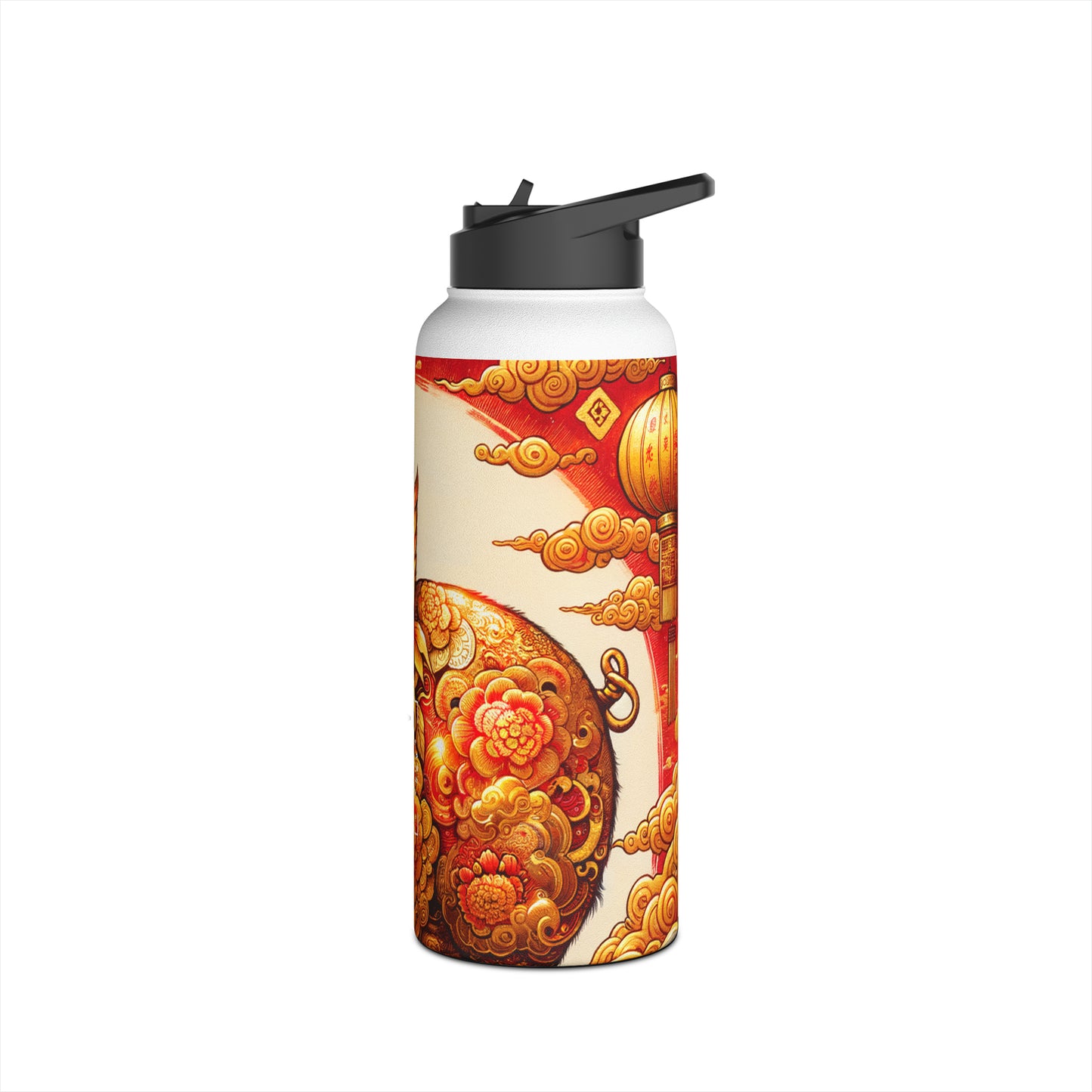 "Golden Prosperity: The Divine Boar Celebration" - Water Bottle