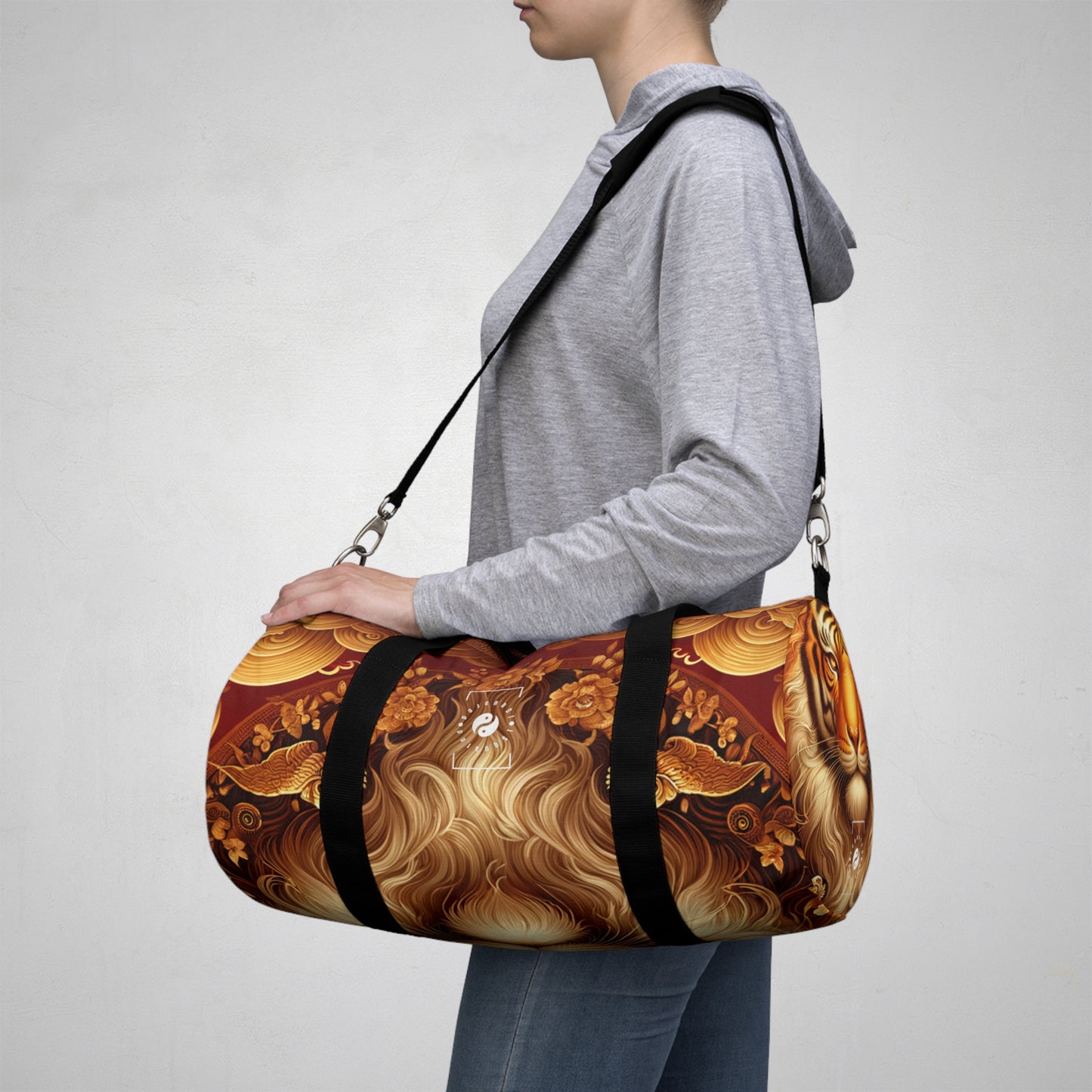 "Golden Majesty: Ascension of the Lunar Tiger" - Duffle Bag