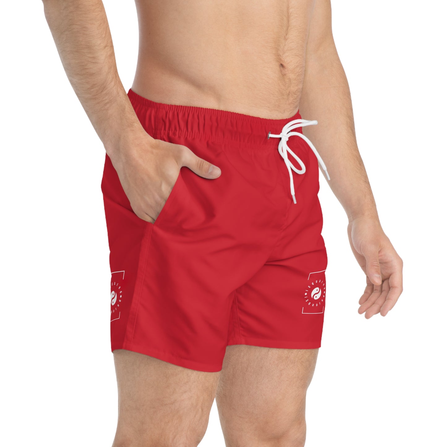 #D10927 Scarlet Red - Swim Trunks for Men