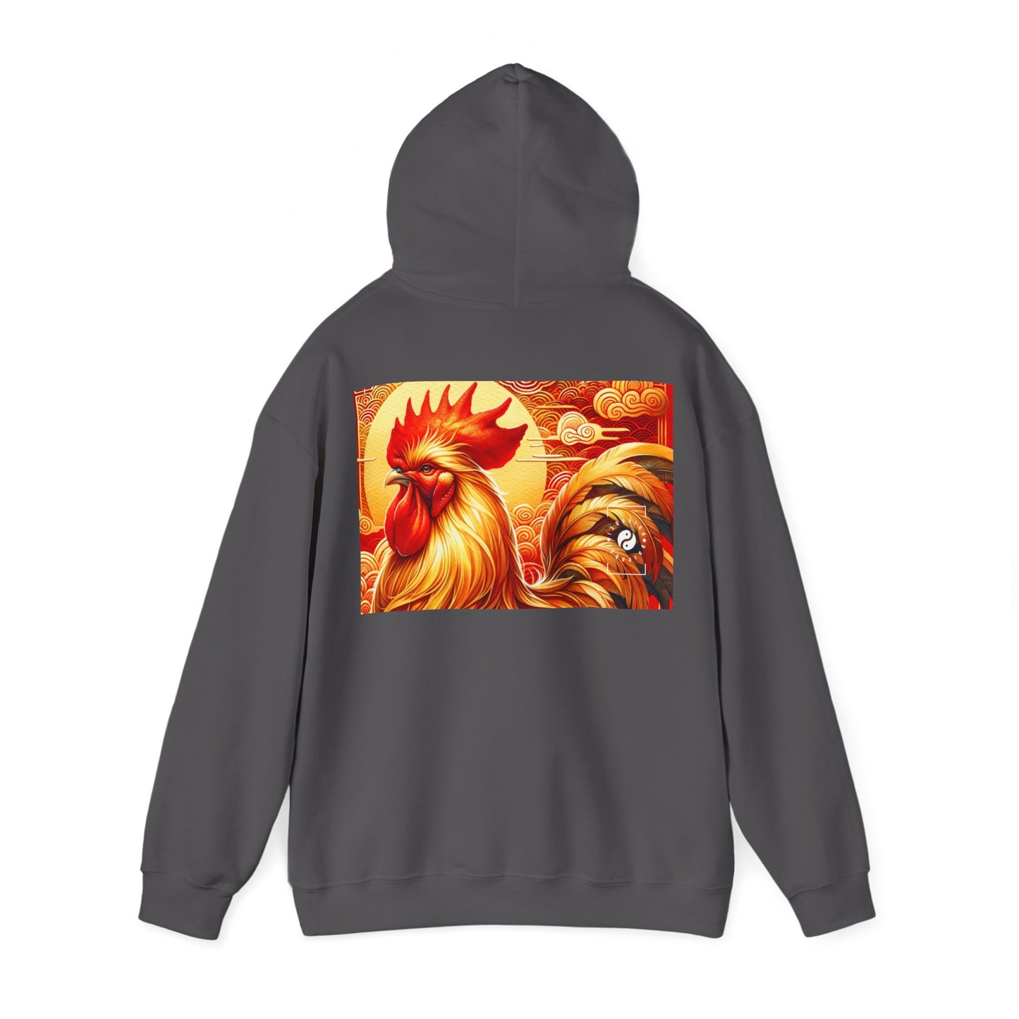 "Crimson Dawn: The Golden Rooster's Rebirth" - Hoodie