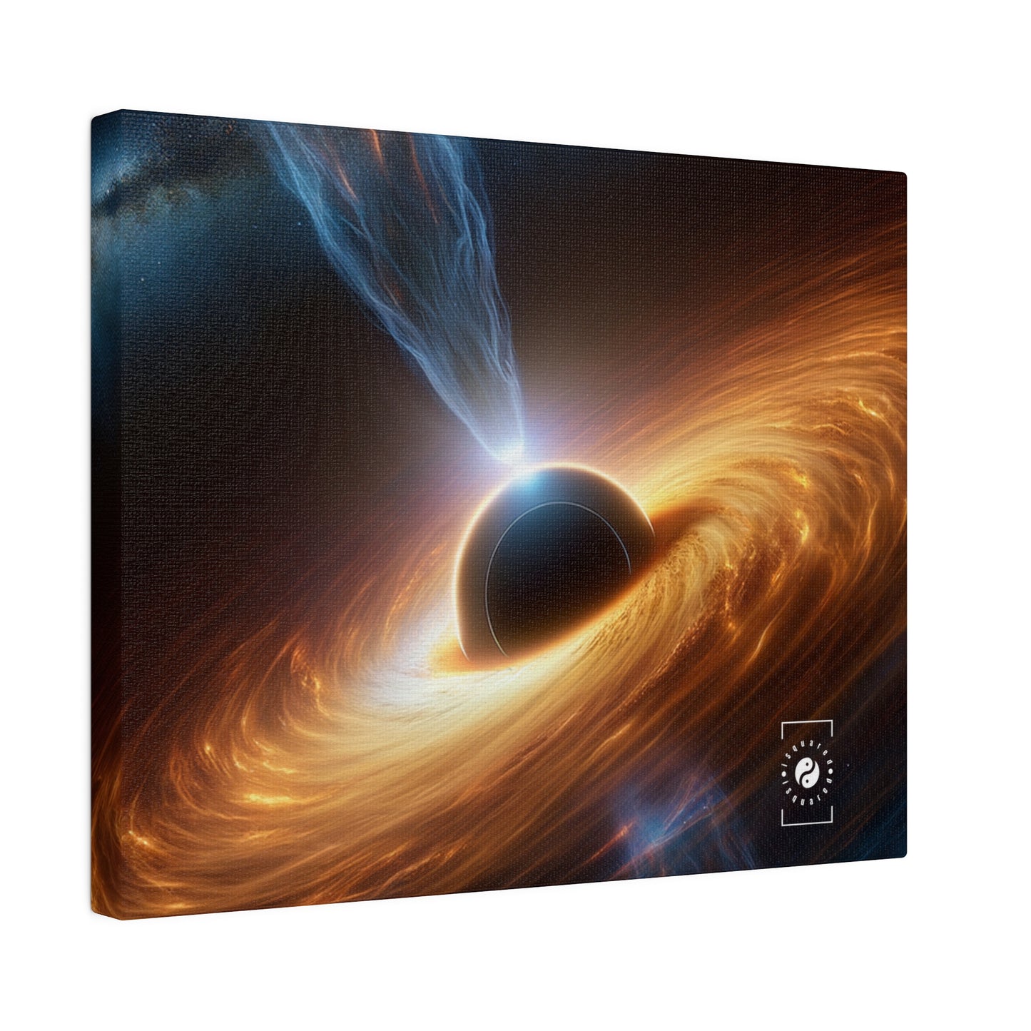 "Discs of Illumination: Black Hole Reverie" - Art Print Canvas