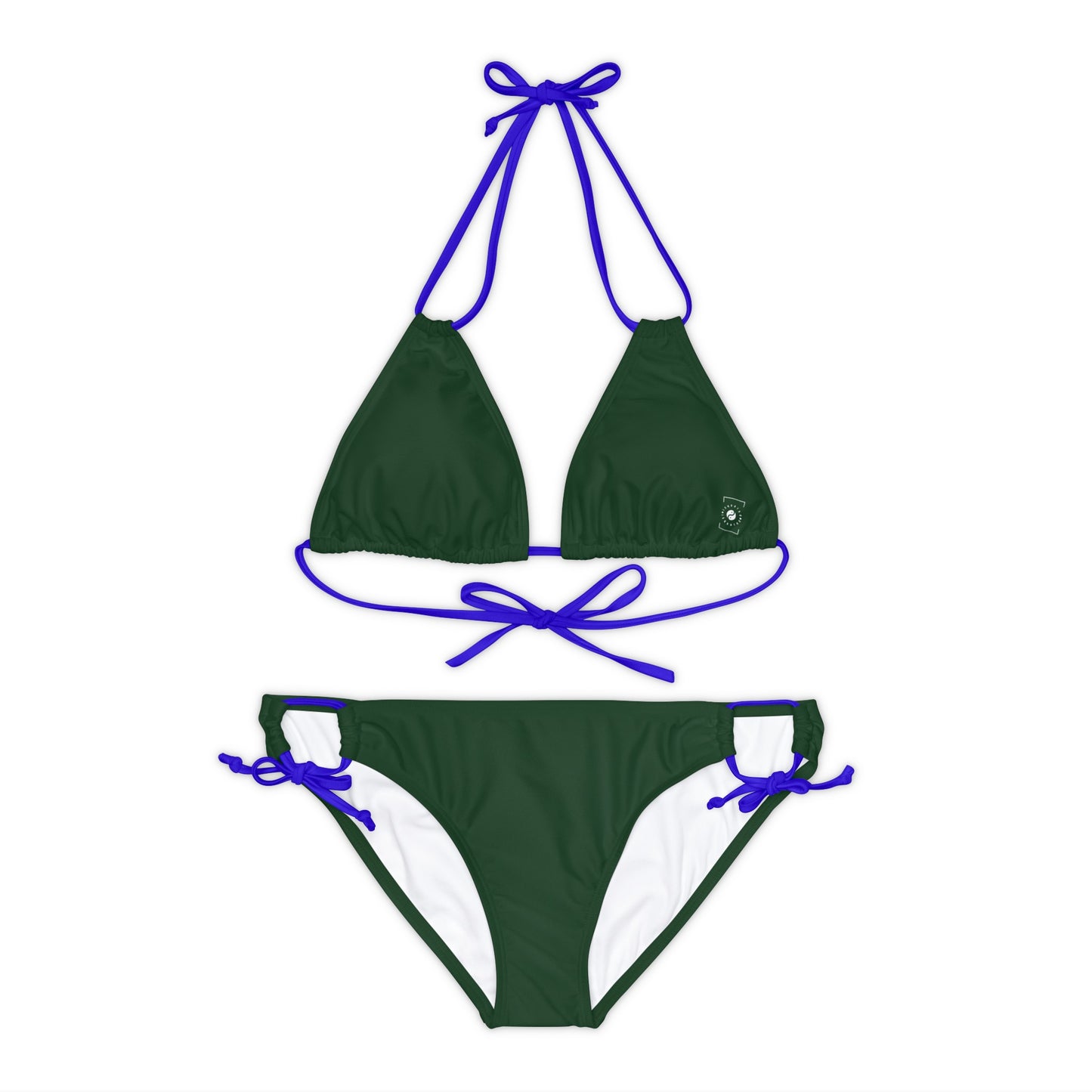 #153B1C Vert Forêt - Ensemble bikini à lacets
