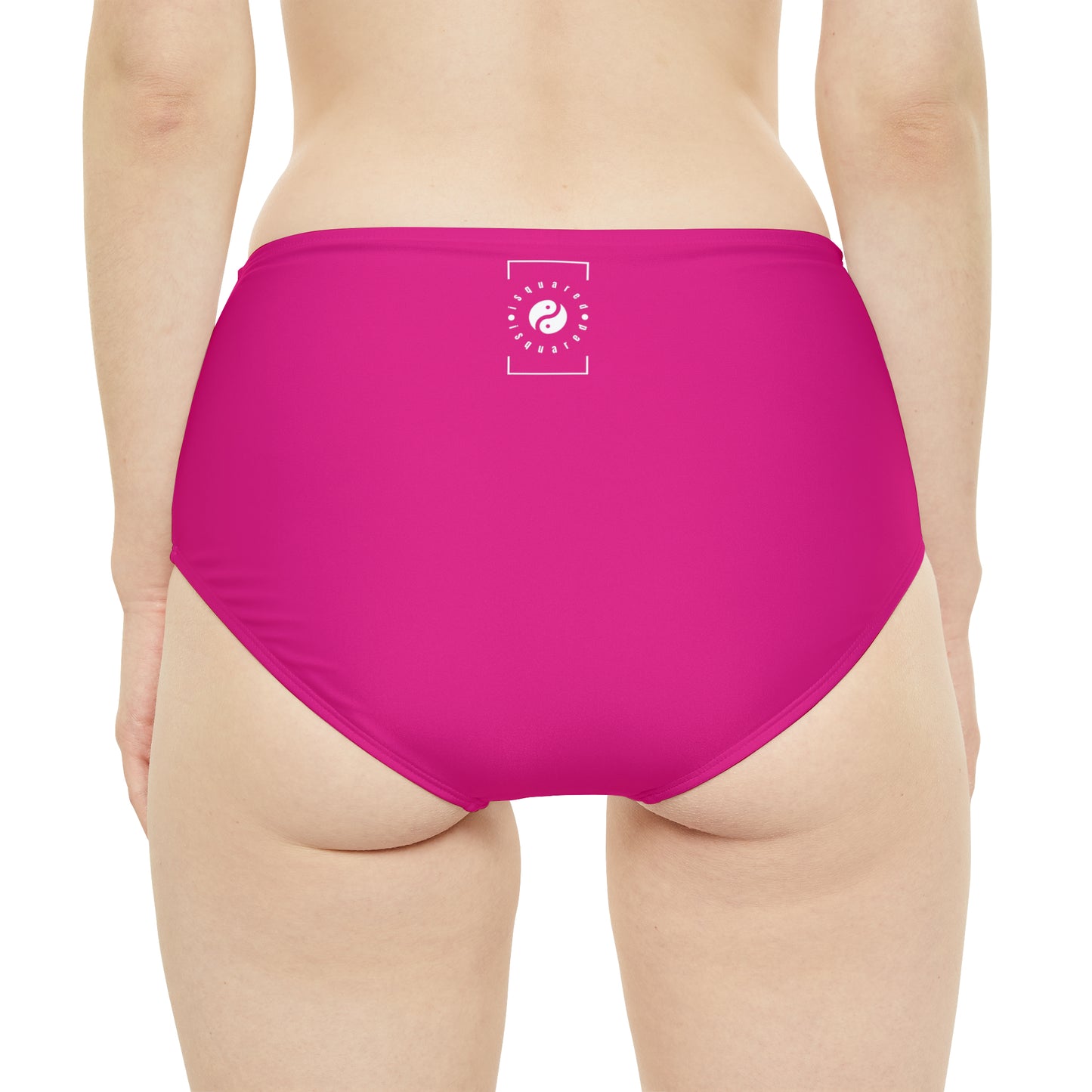E0218A Pink - High Waisted Bikini Bottom