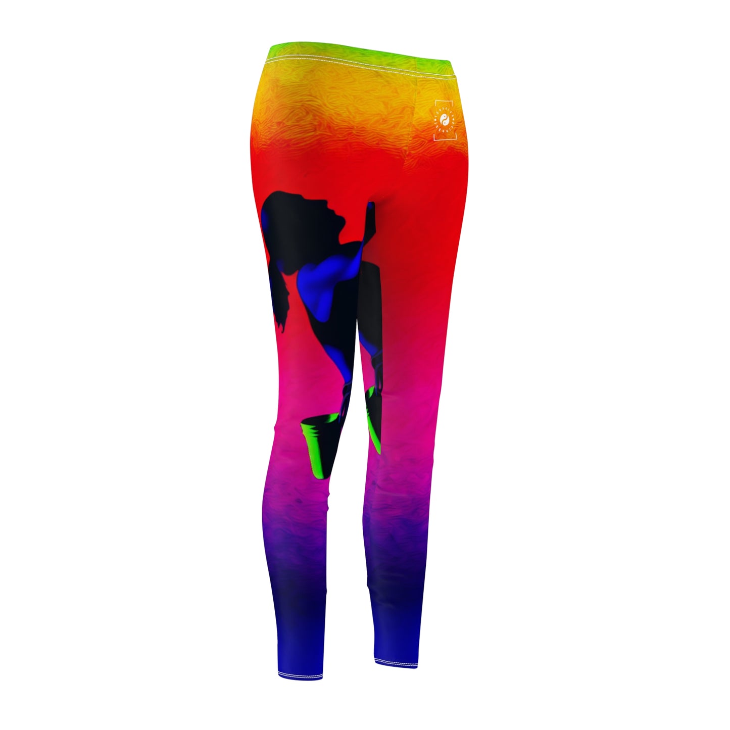 "Technicolour Ascent: The Digital Highline" - Casual Leggings