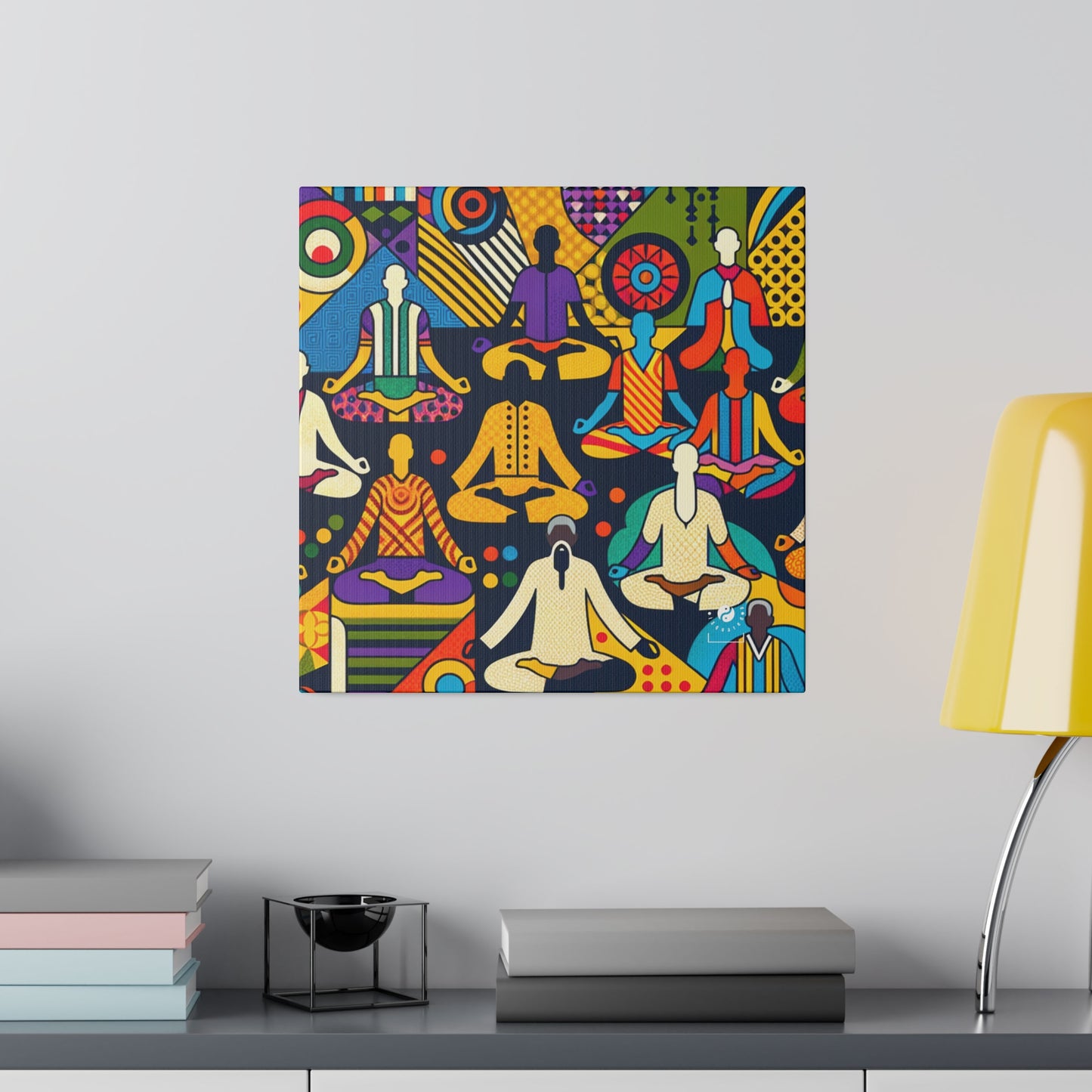 Vibrant Sadana: Prana in Nouveau Réalité - Art Print Canvas