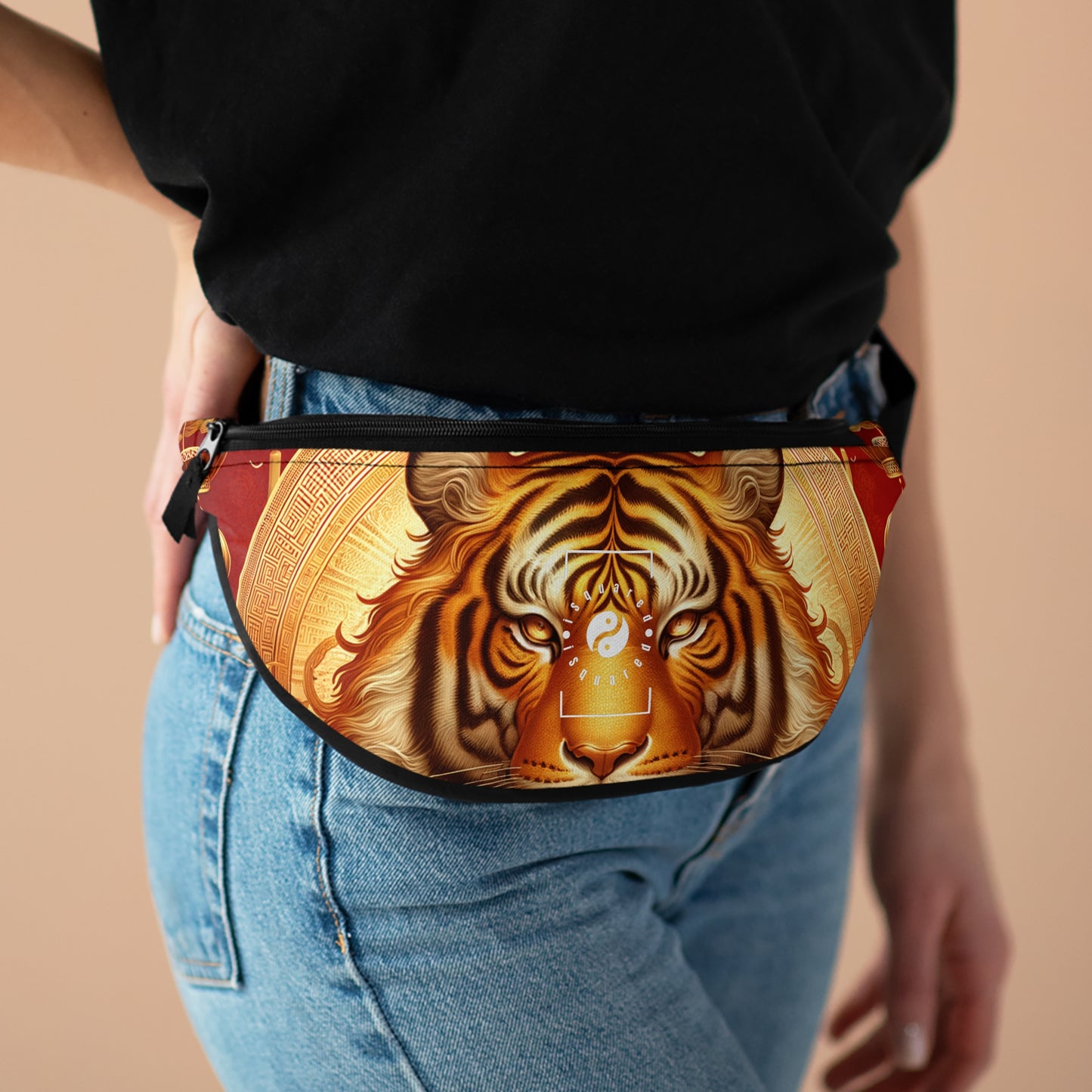 "Golden Majesty: Ascension of the Lunar Tiger" - Fanny Pack