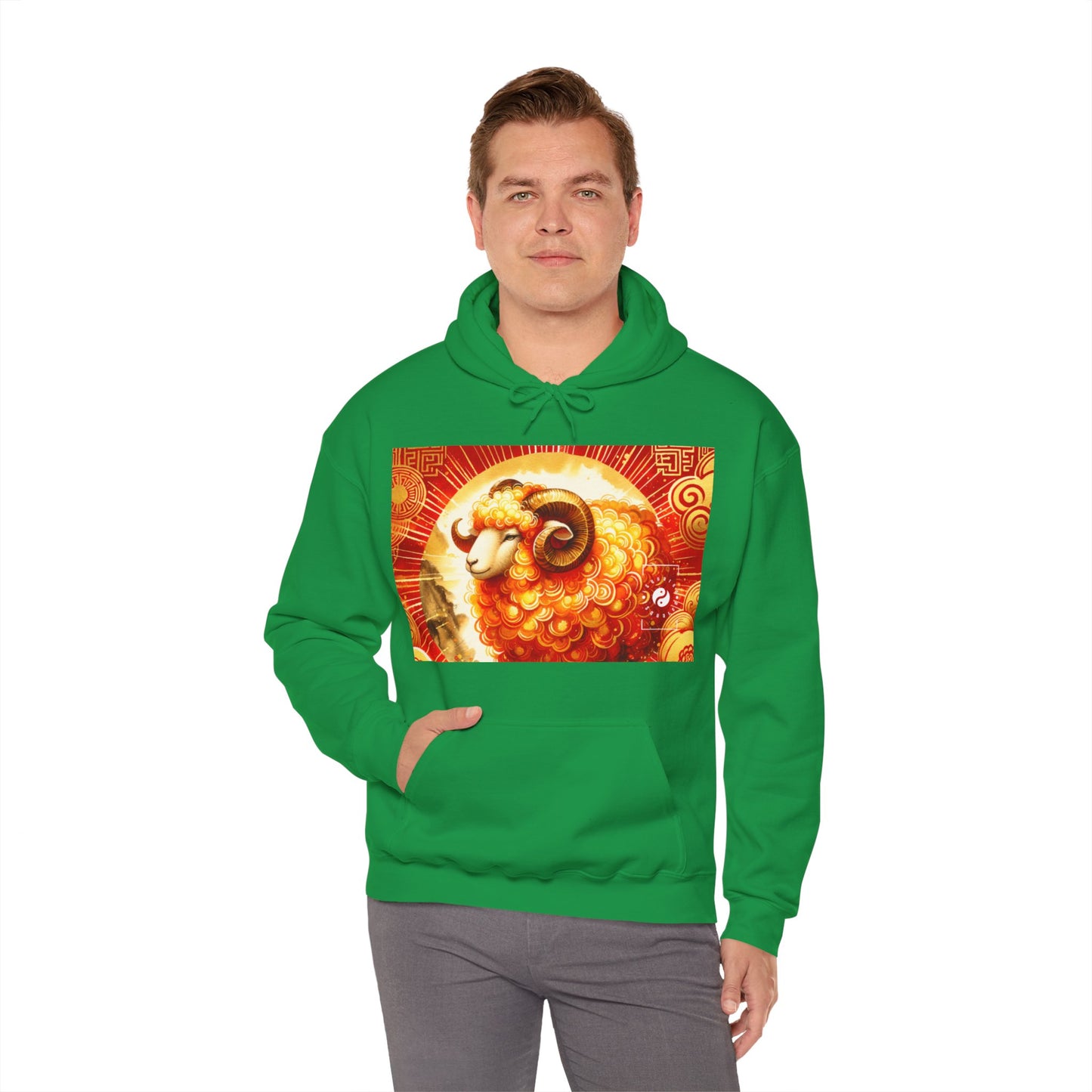 "Auspicious Gold of Divine Ewe: A Lunar New Year Revelry" - Hoodie