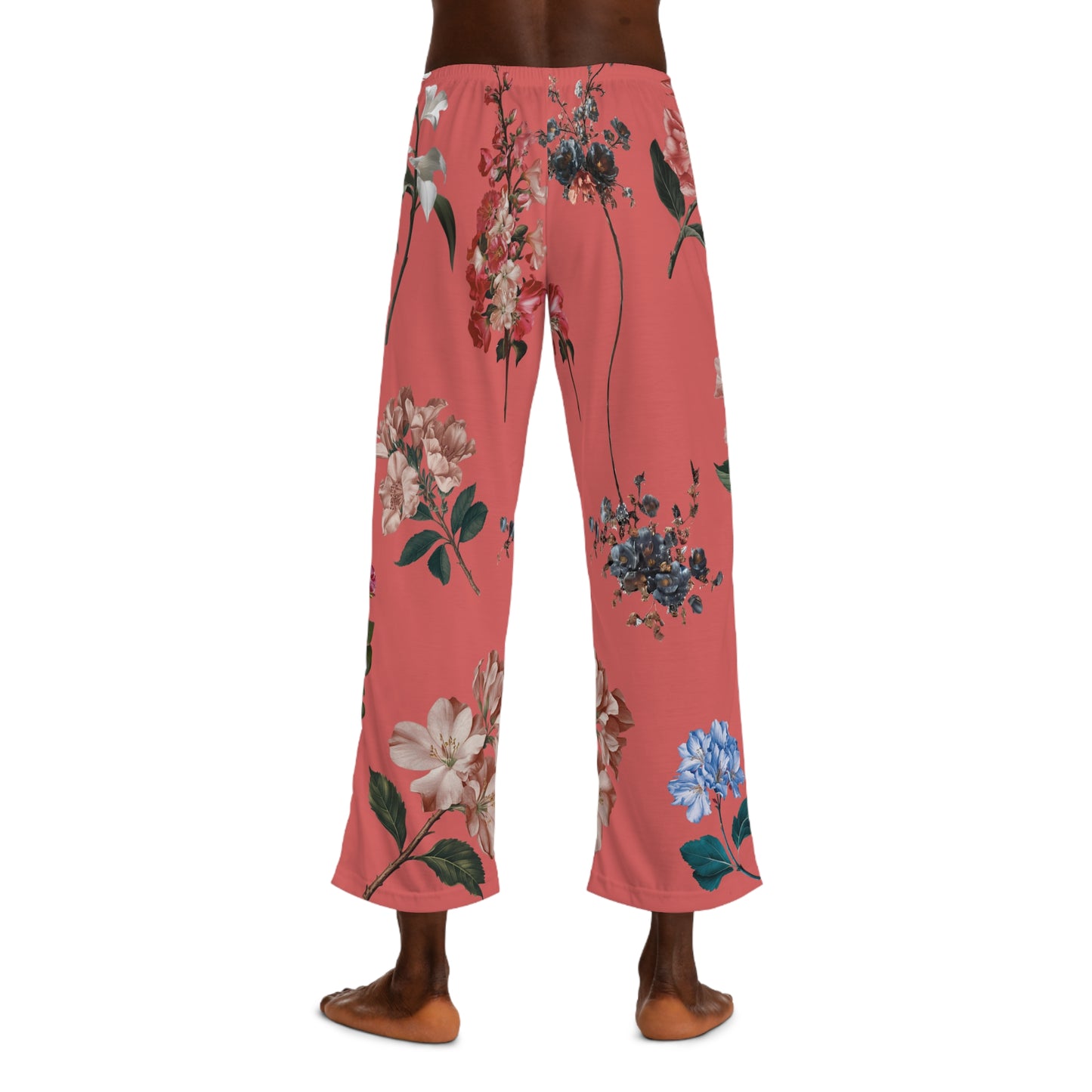 Botanicals on Coral - men's Lounge Pants