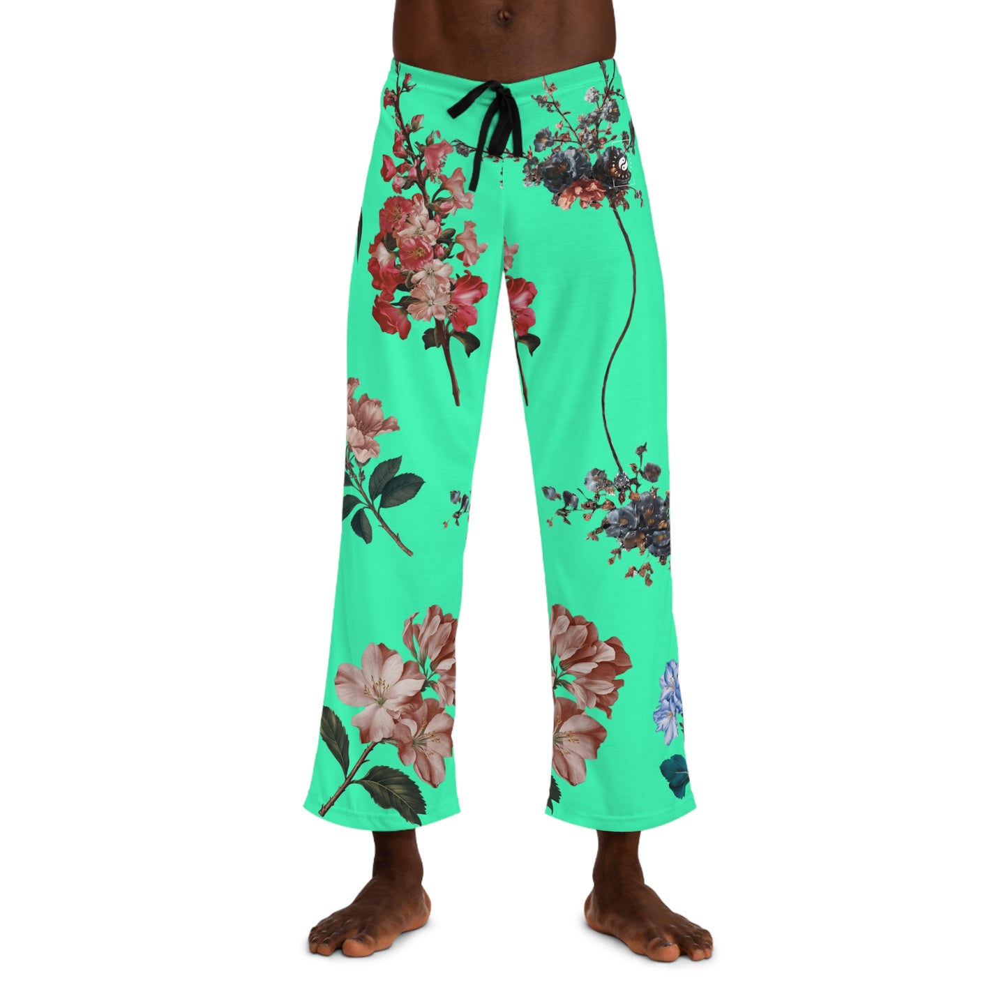 Botanicals on Turquoise - men's Lounge Pants