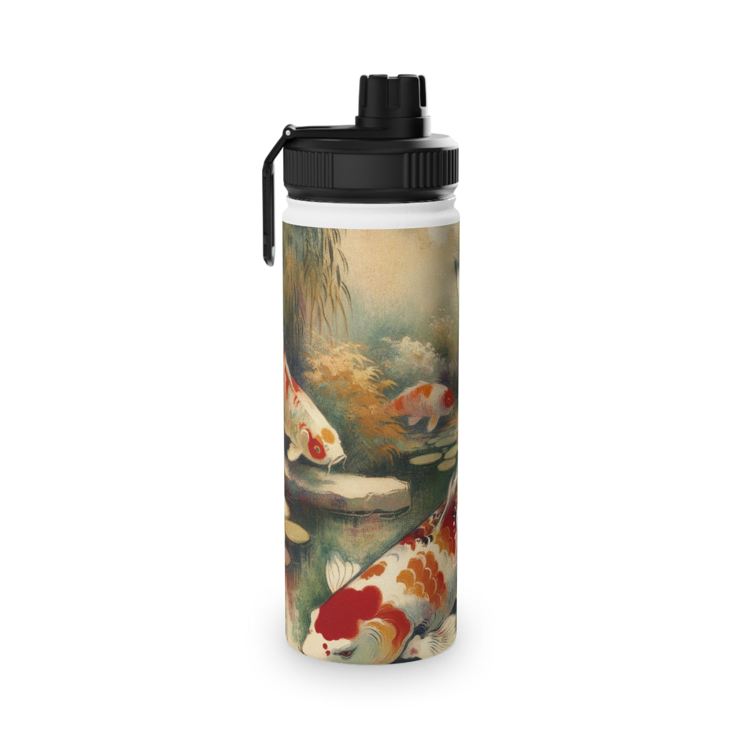 Koi Lily Pond - Sports Water Bottle