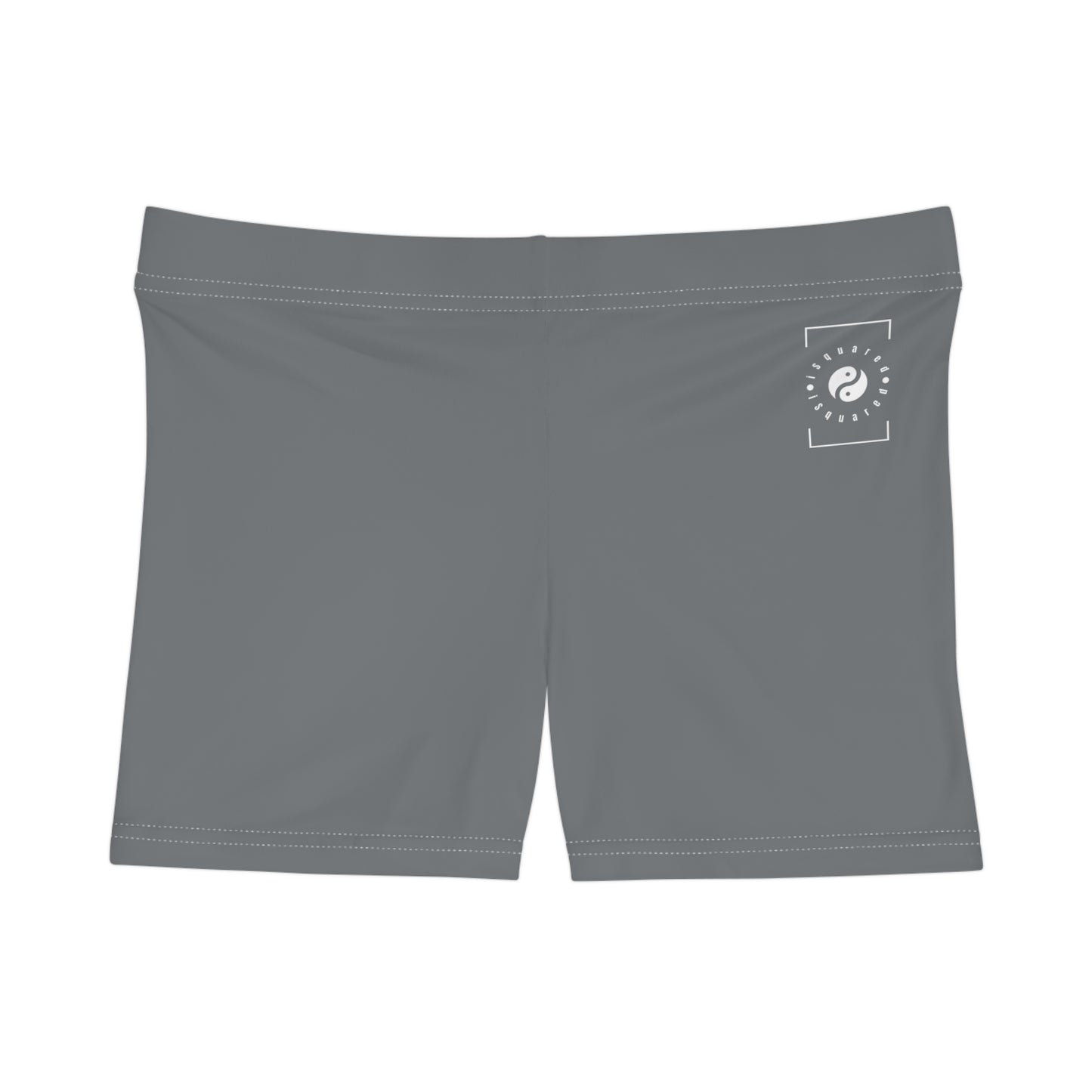 #777B7E Gris acier - Mini short de yoga chaud