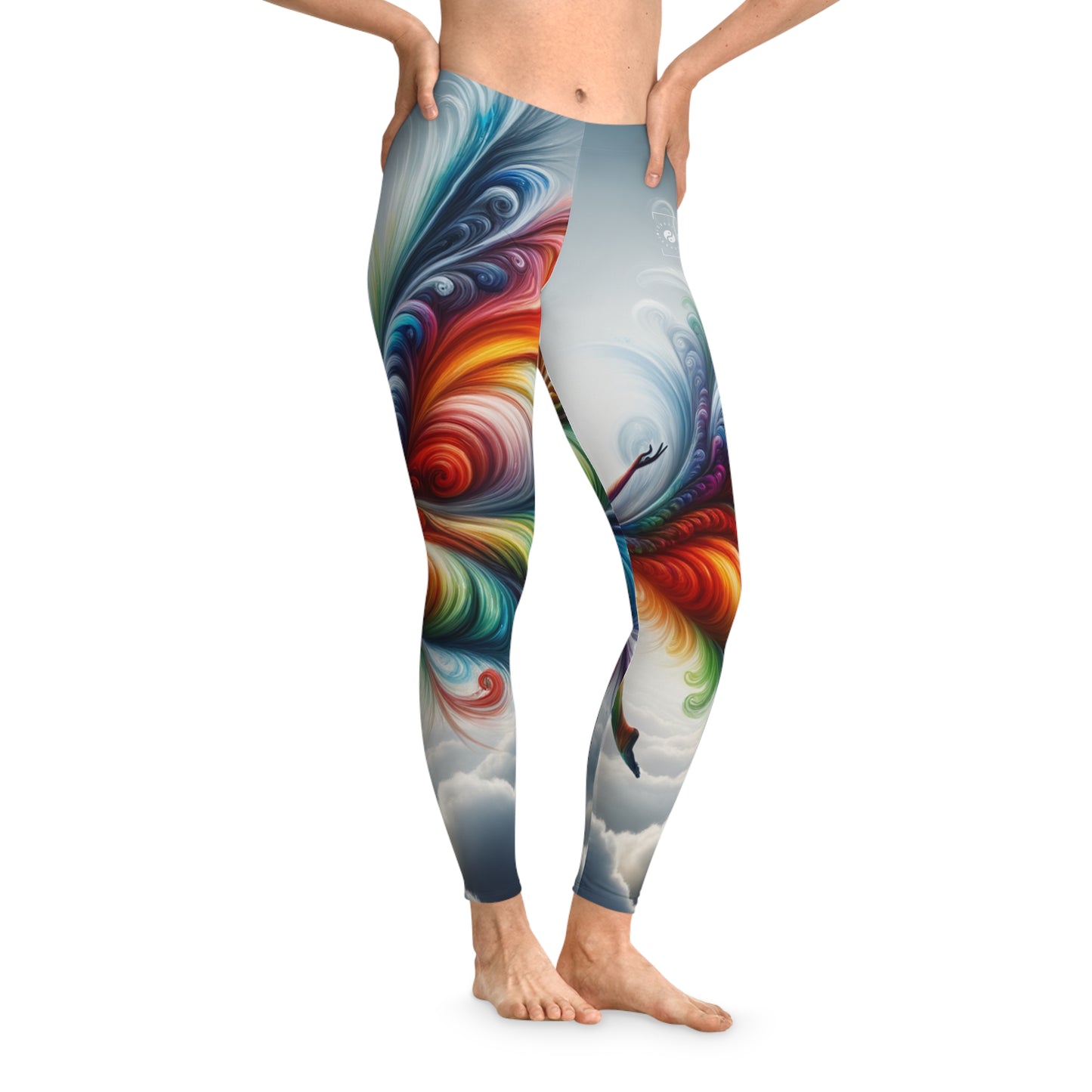 "Yogini's Rainbow Flight" - Unisex Tights